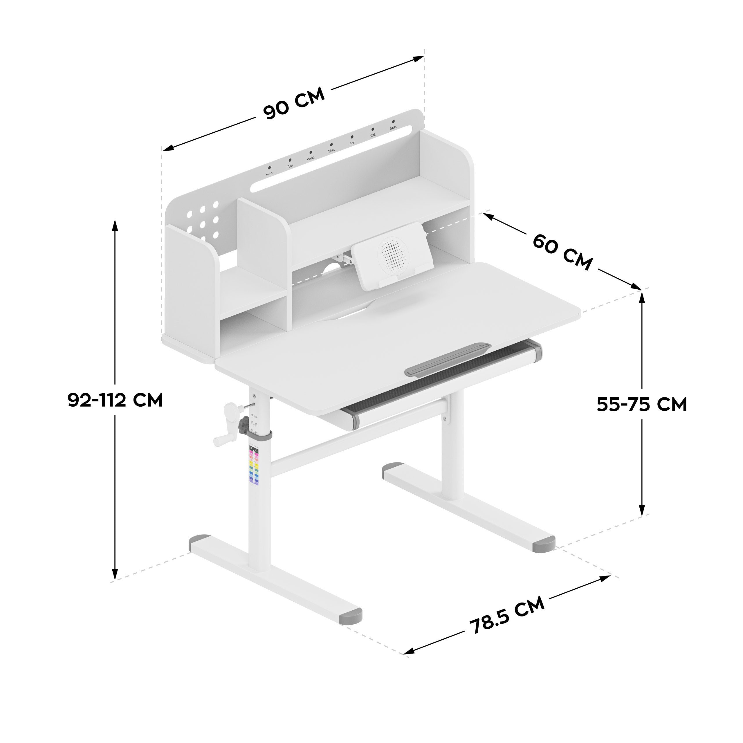 OUTLET Ergonomiczne biurko dla dzieci Mark Adler Study 5.0 Grey