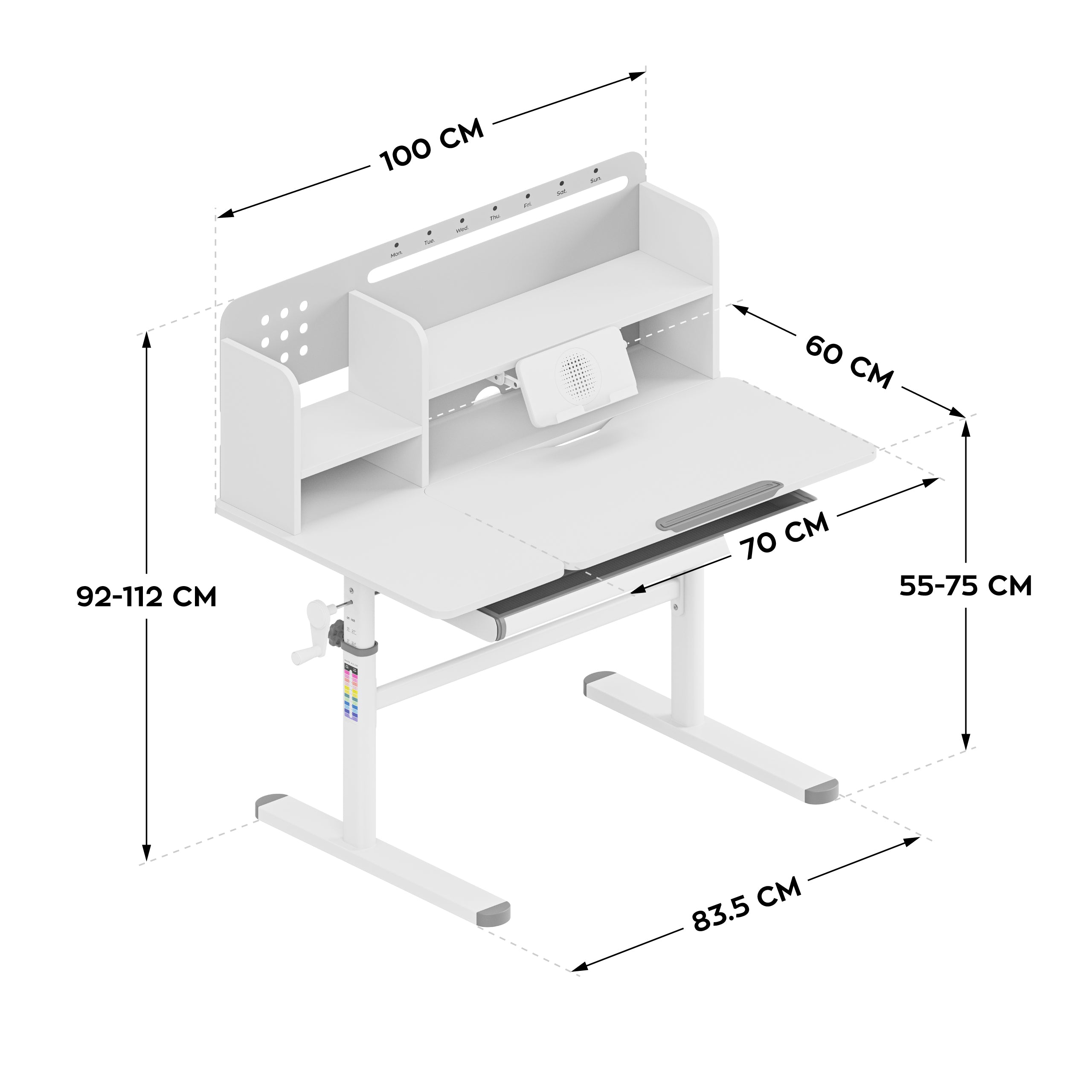 OUTLET Biurko dla dzieci Mark Adler Study 5.7 Grey 100 cm