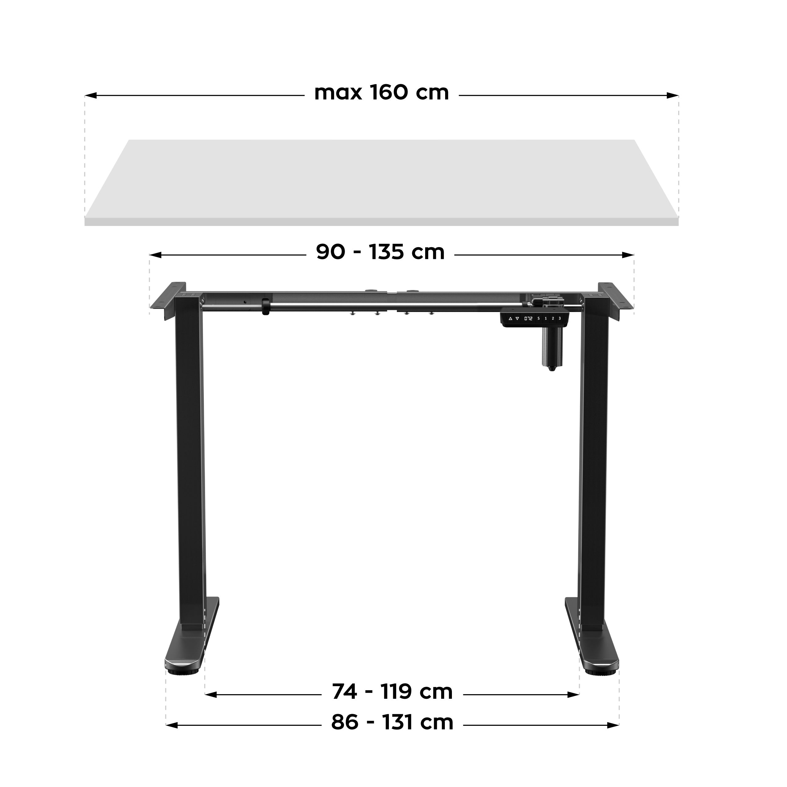 Elektryczny Stelaż Biurka MARK ADLER Xeno 4.1 Black