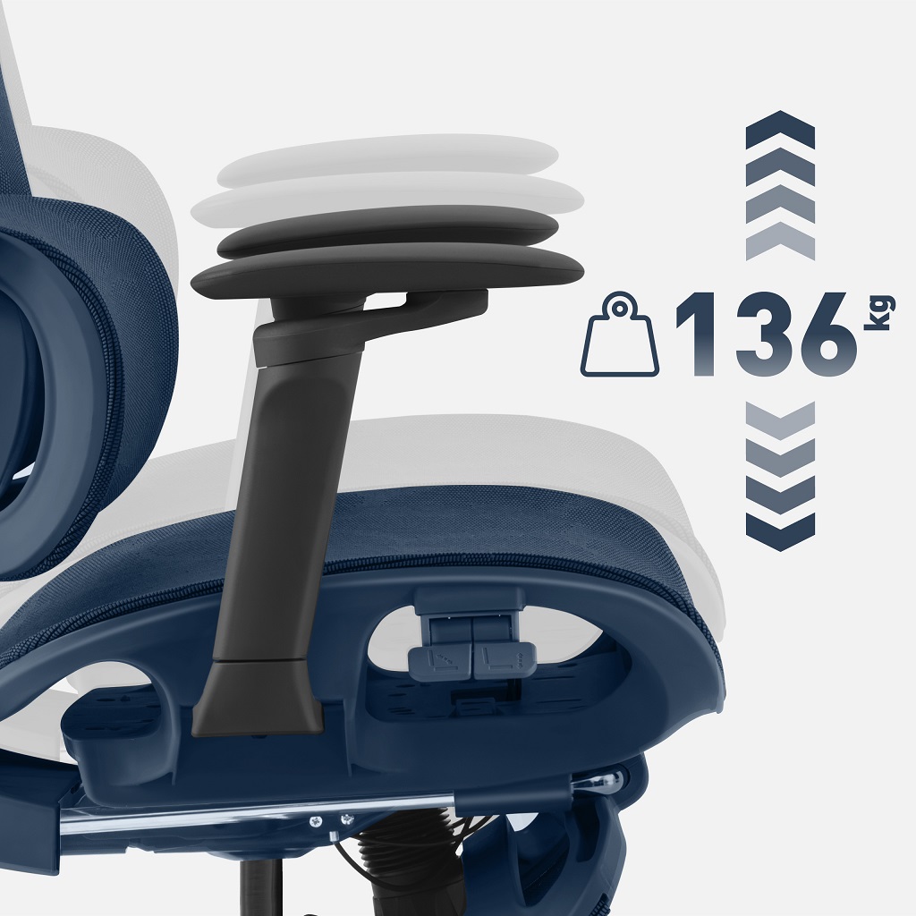 Wysoka wytrzymałość i komfort fotela ergonomicznego Mark Adler Visioner