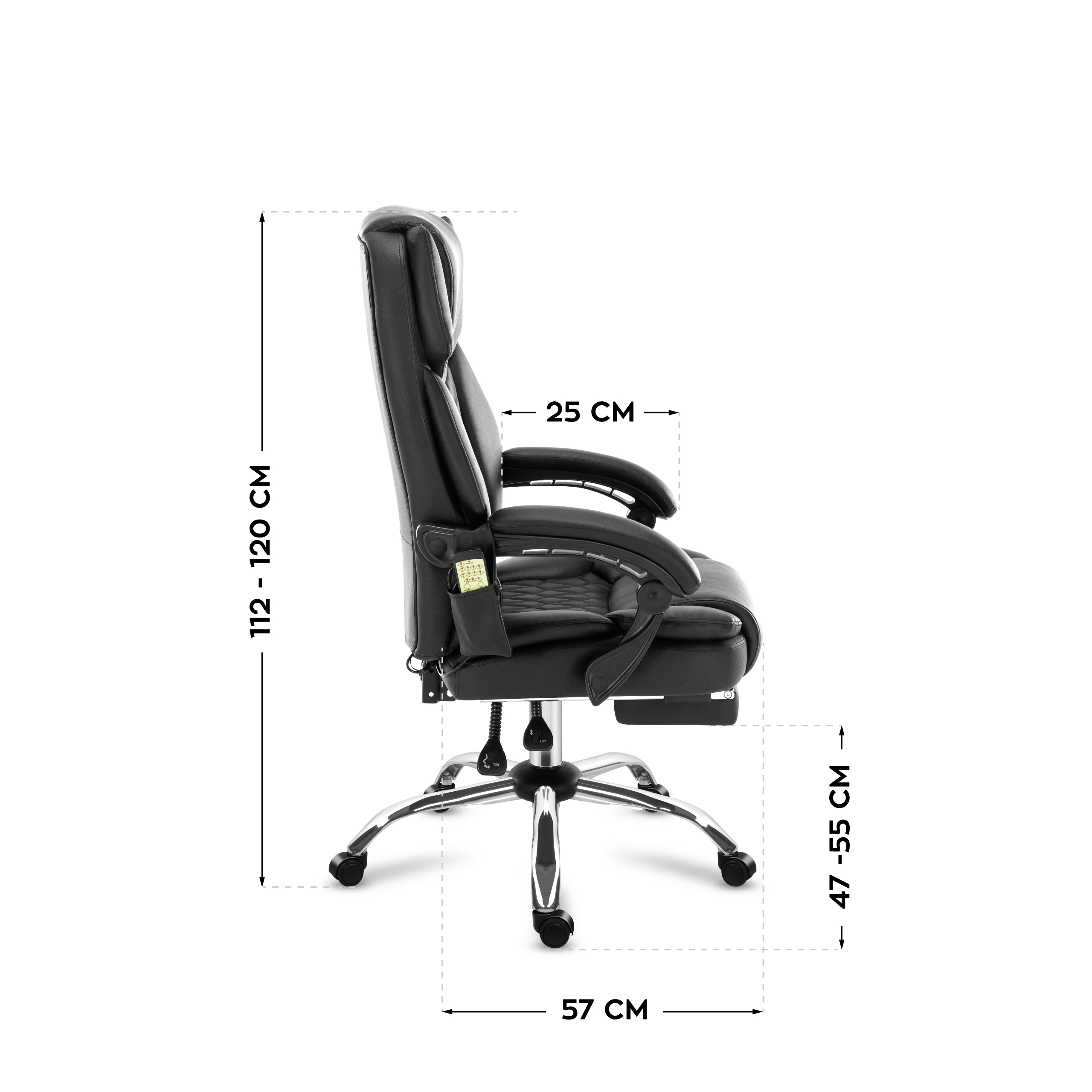 Wymiary fotela Mark Adler Boss 6.0