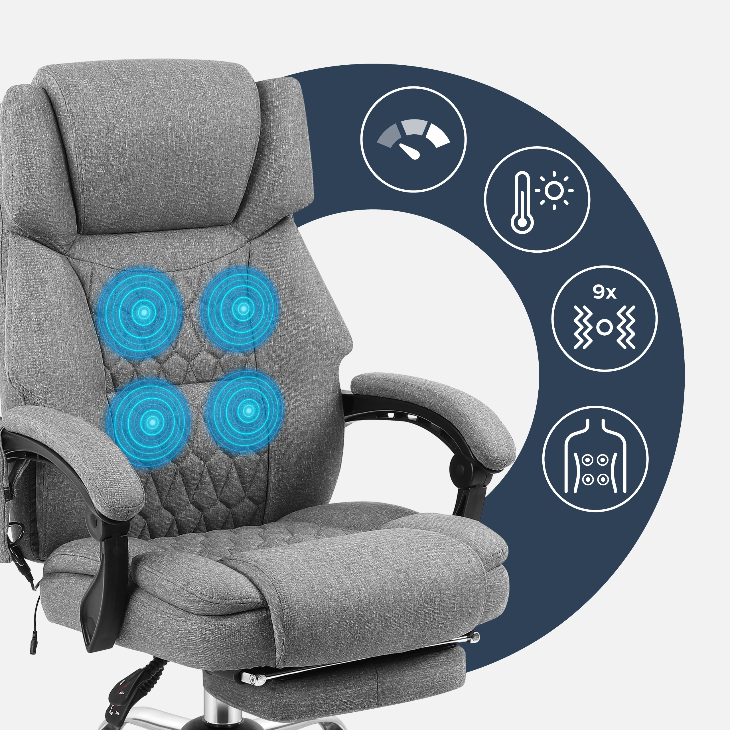 Fotel biurowy z masażem Boss 6.0