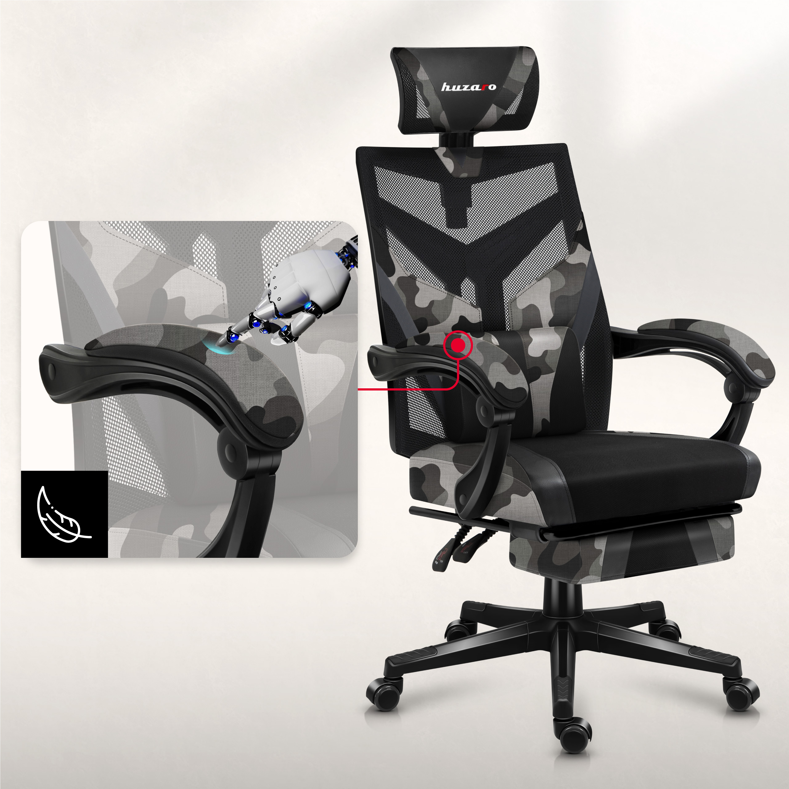 Ergonomiczne podłokietniki Combata 5.0 Camo