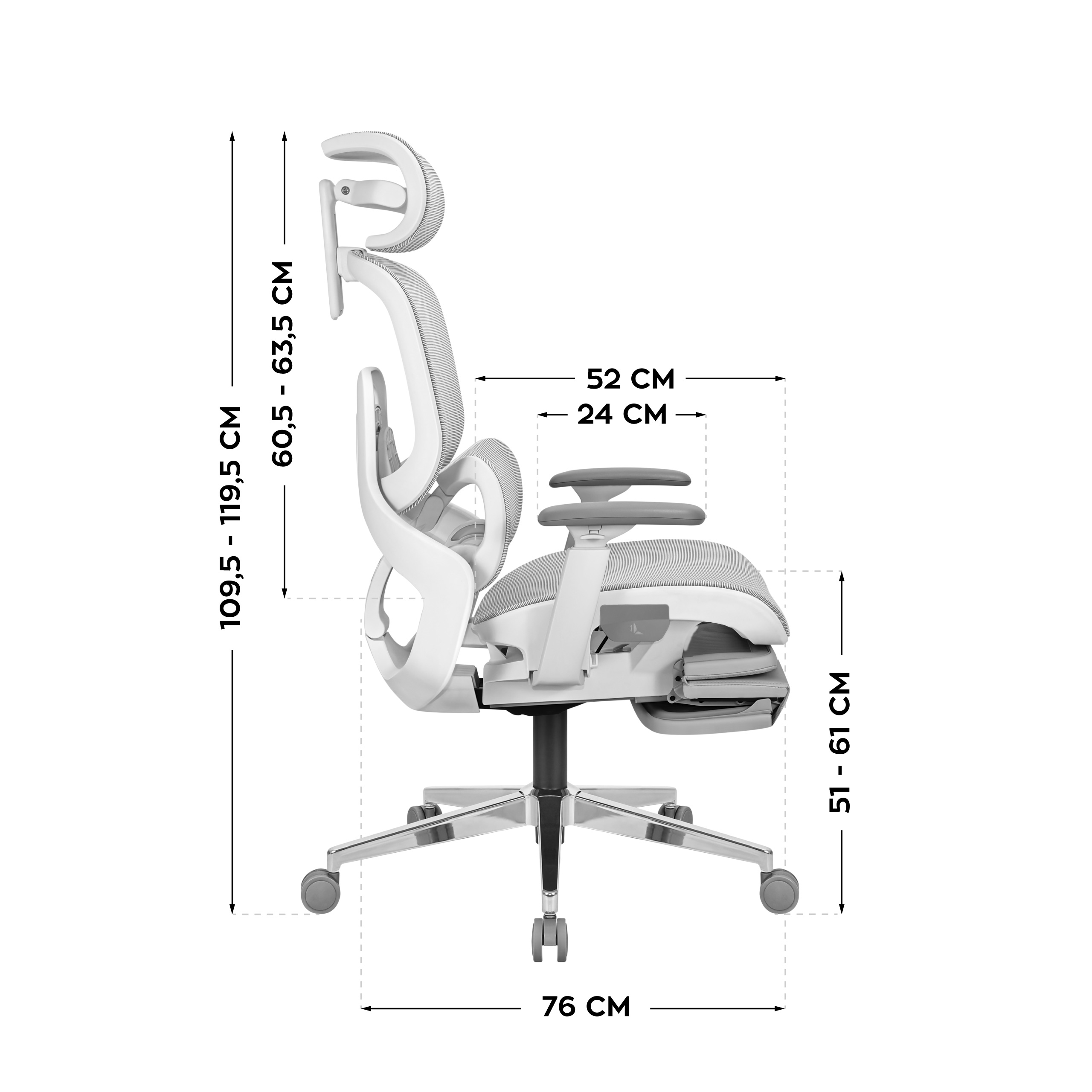 Wymiary fotela Mark Adler Expert 9.3