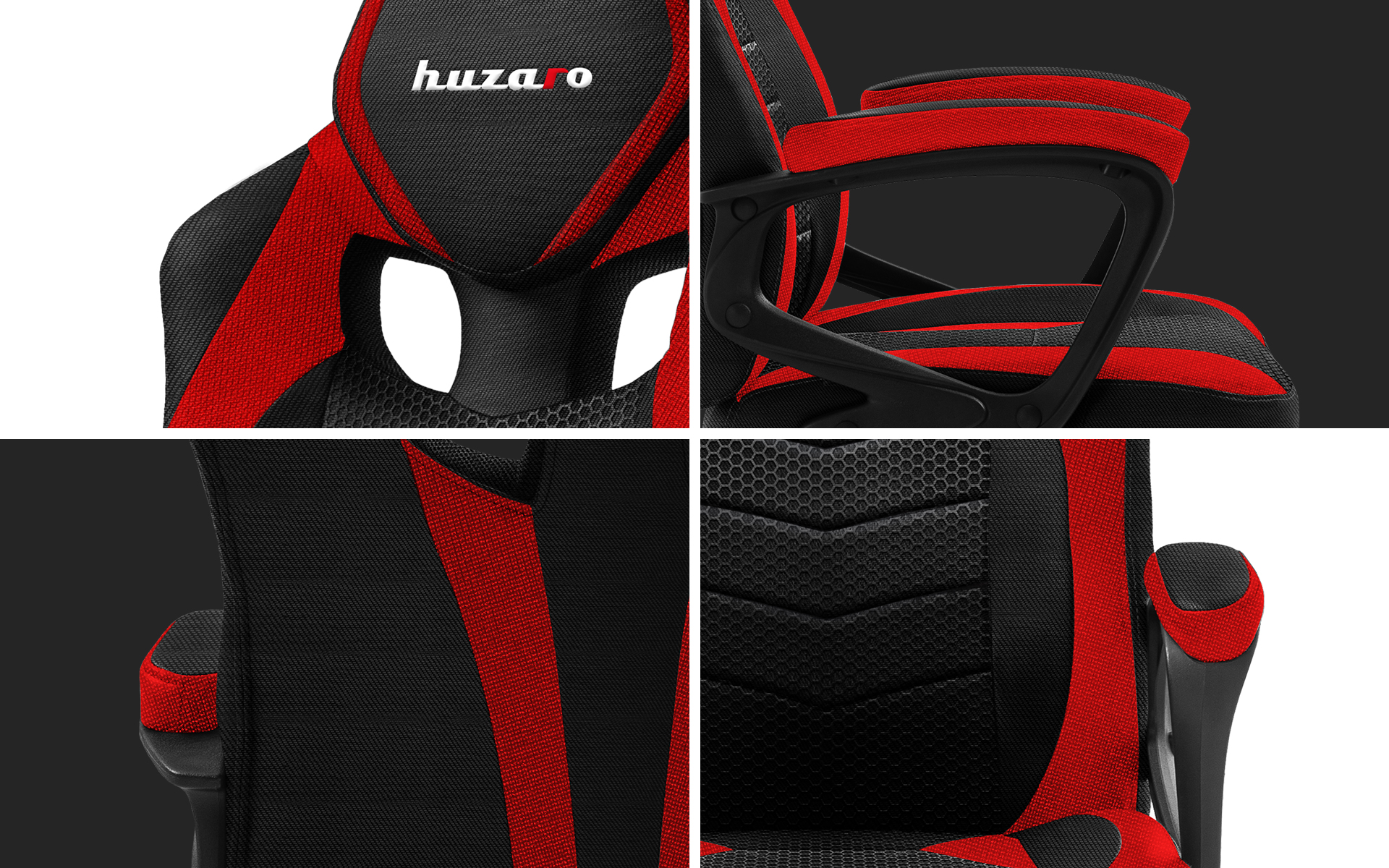 Huzaro Force 2.5 Red Mesh sėdynės matmenys