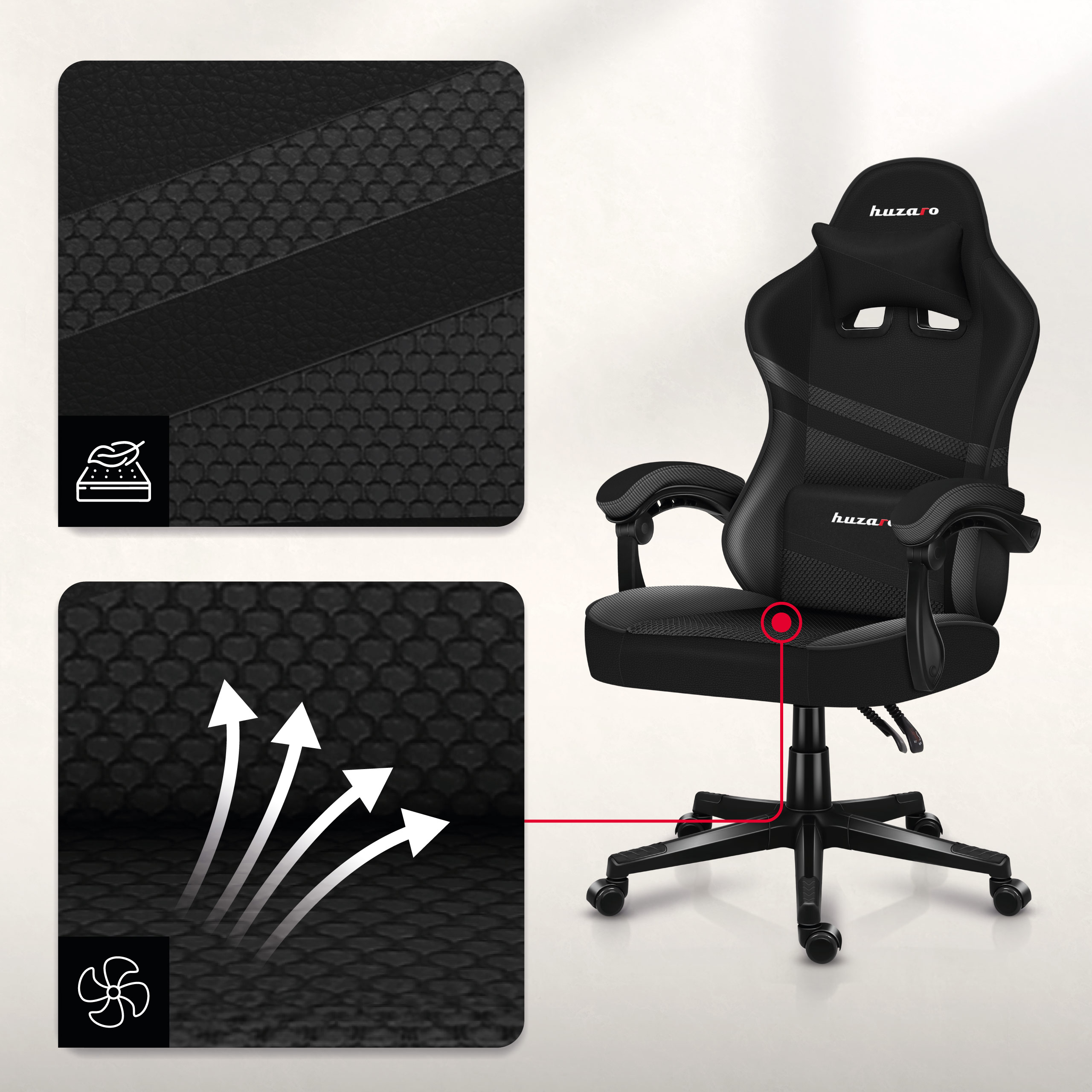 Fotel Huzaro Force 4.4 materiały
