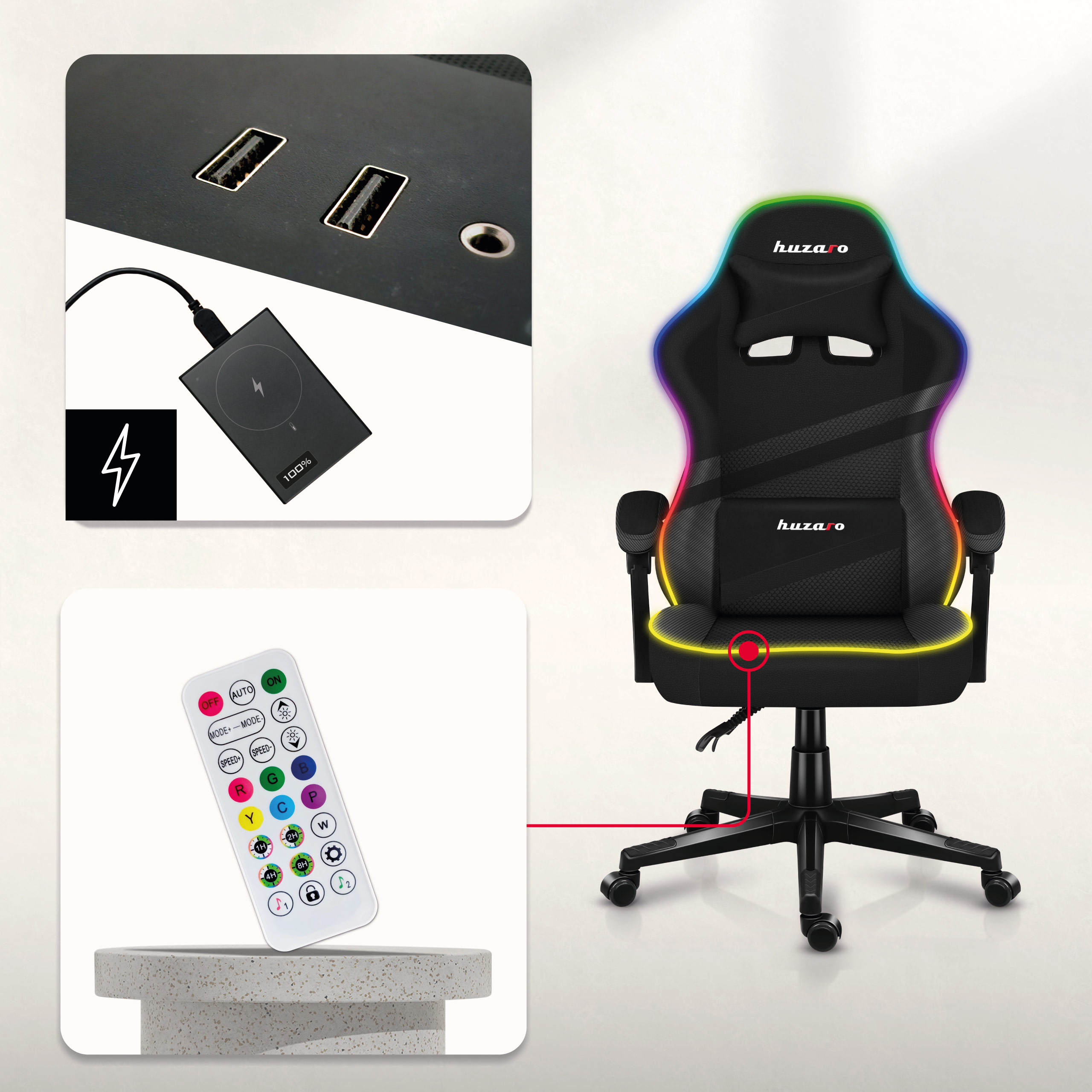 Fotel gamingowy Force 4.4 RGB LED