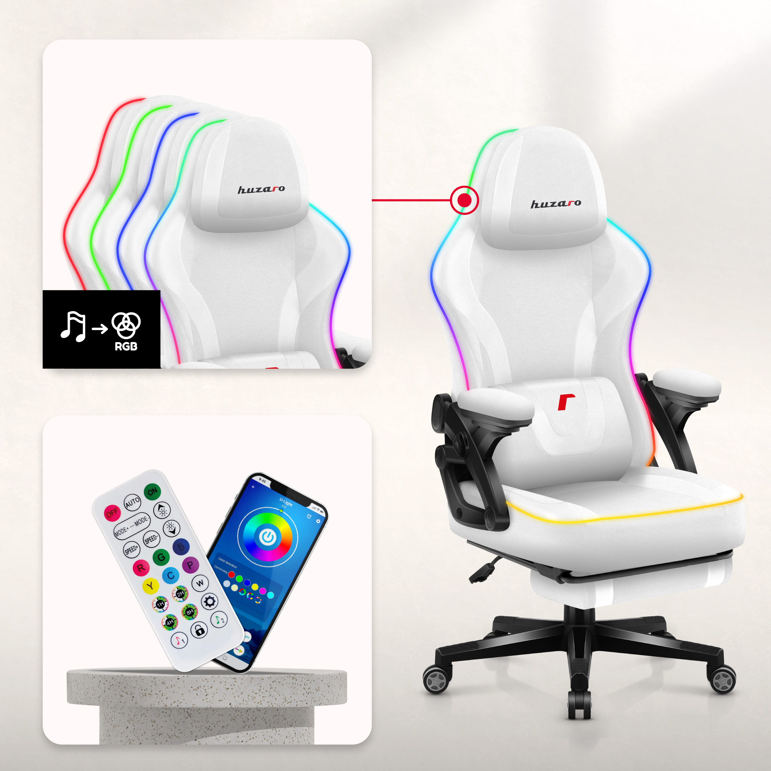 Slider fotel Force 4.6 White RGB