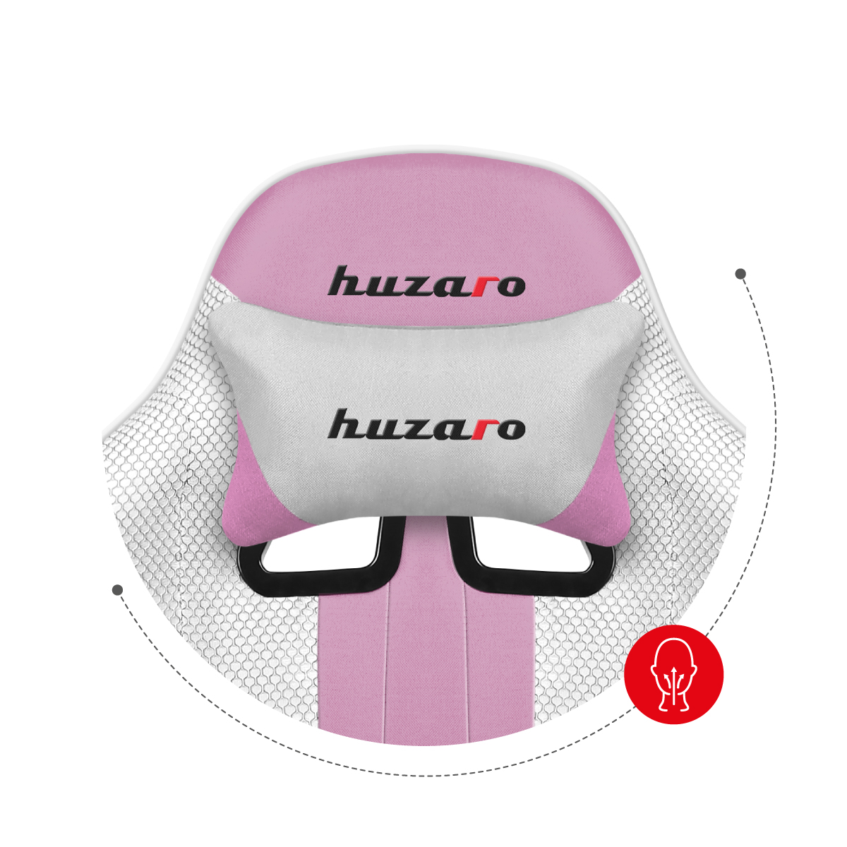 Poduszka lędźwiowa do fotela gamingowa Huzaro Force 4.7 Pink
