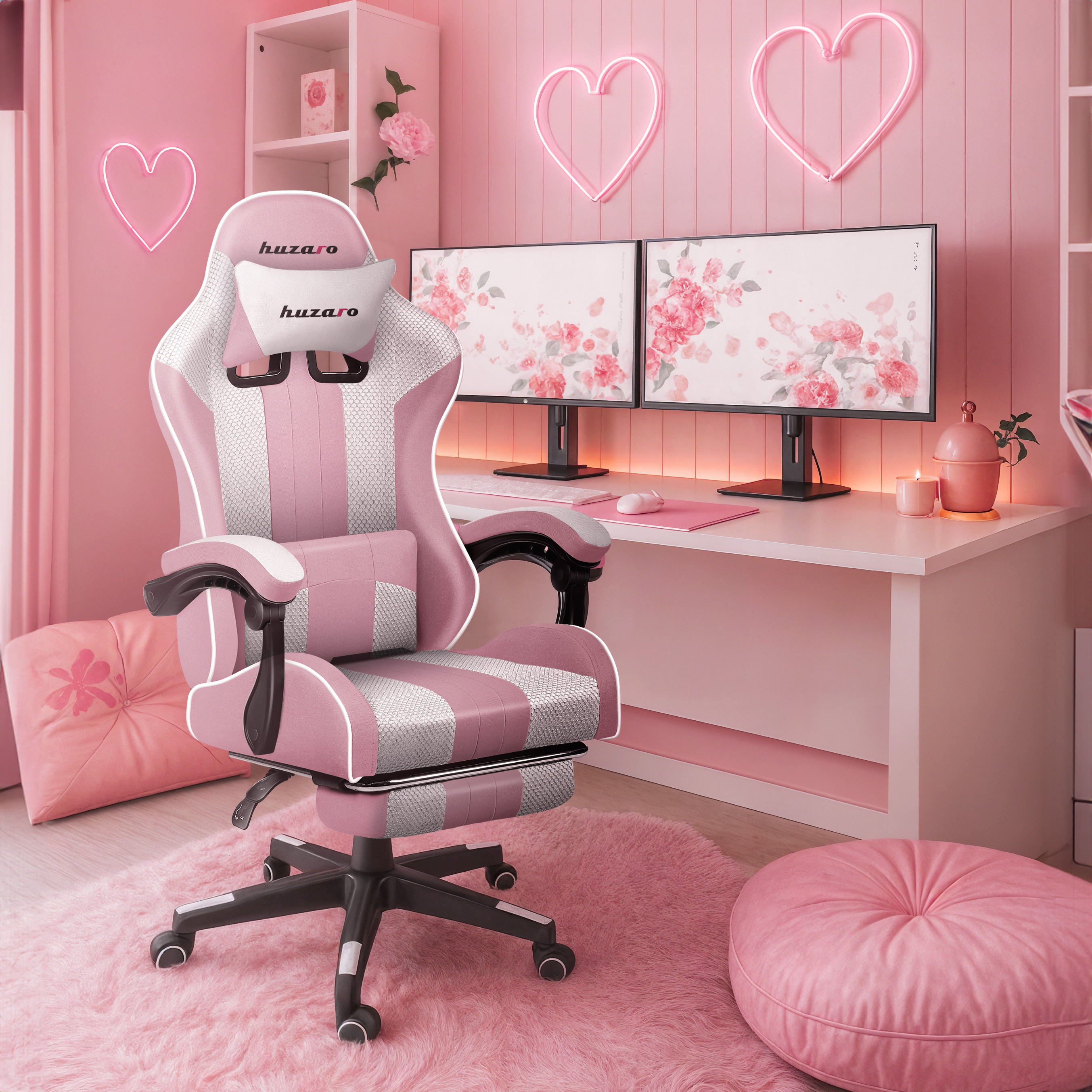 Prawy bok fotela gamingowego Huzaro Force 4.7 Pink