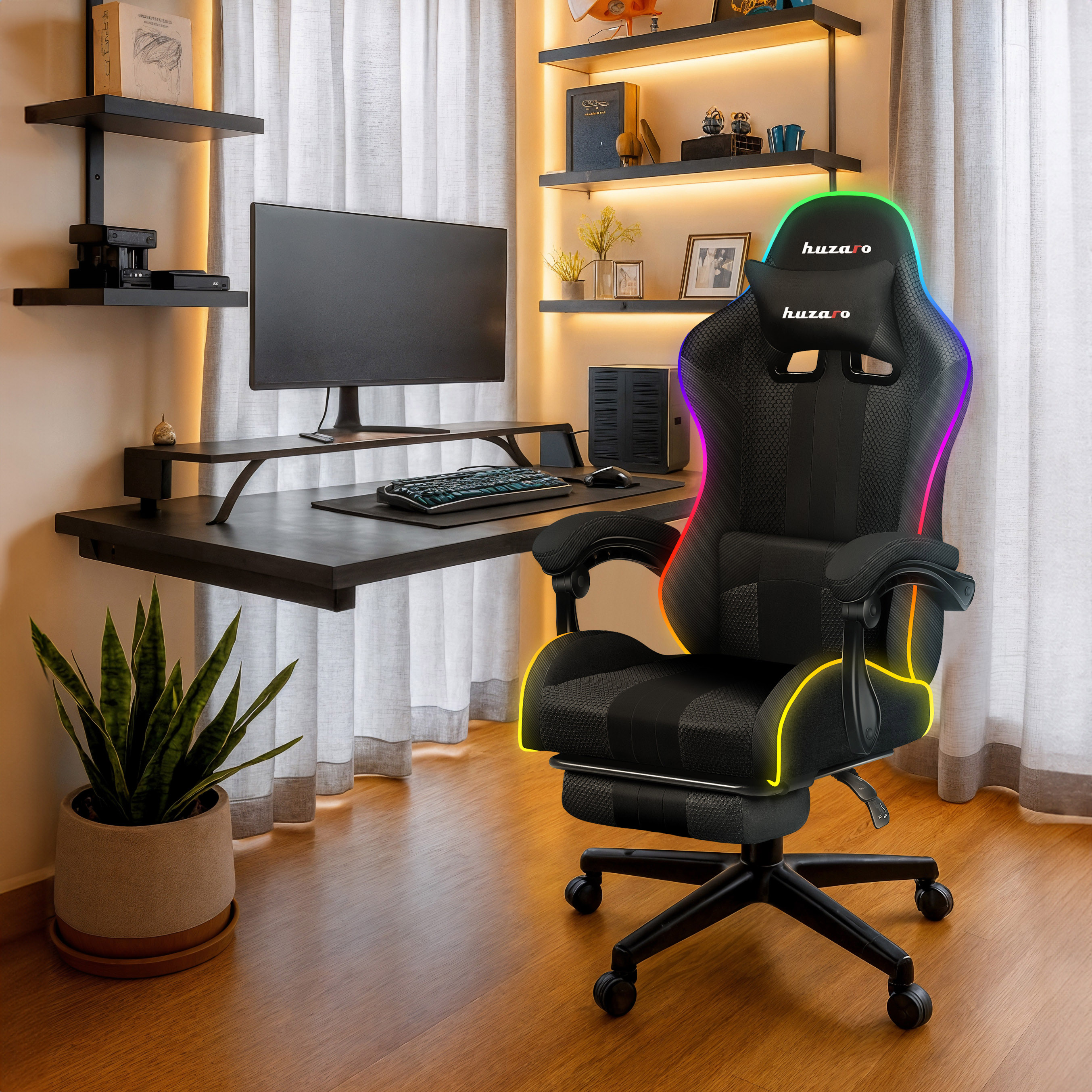 Świecący fotel Huzaro Force 4.7 RGB gif