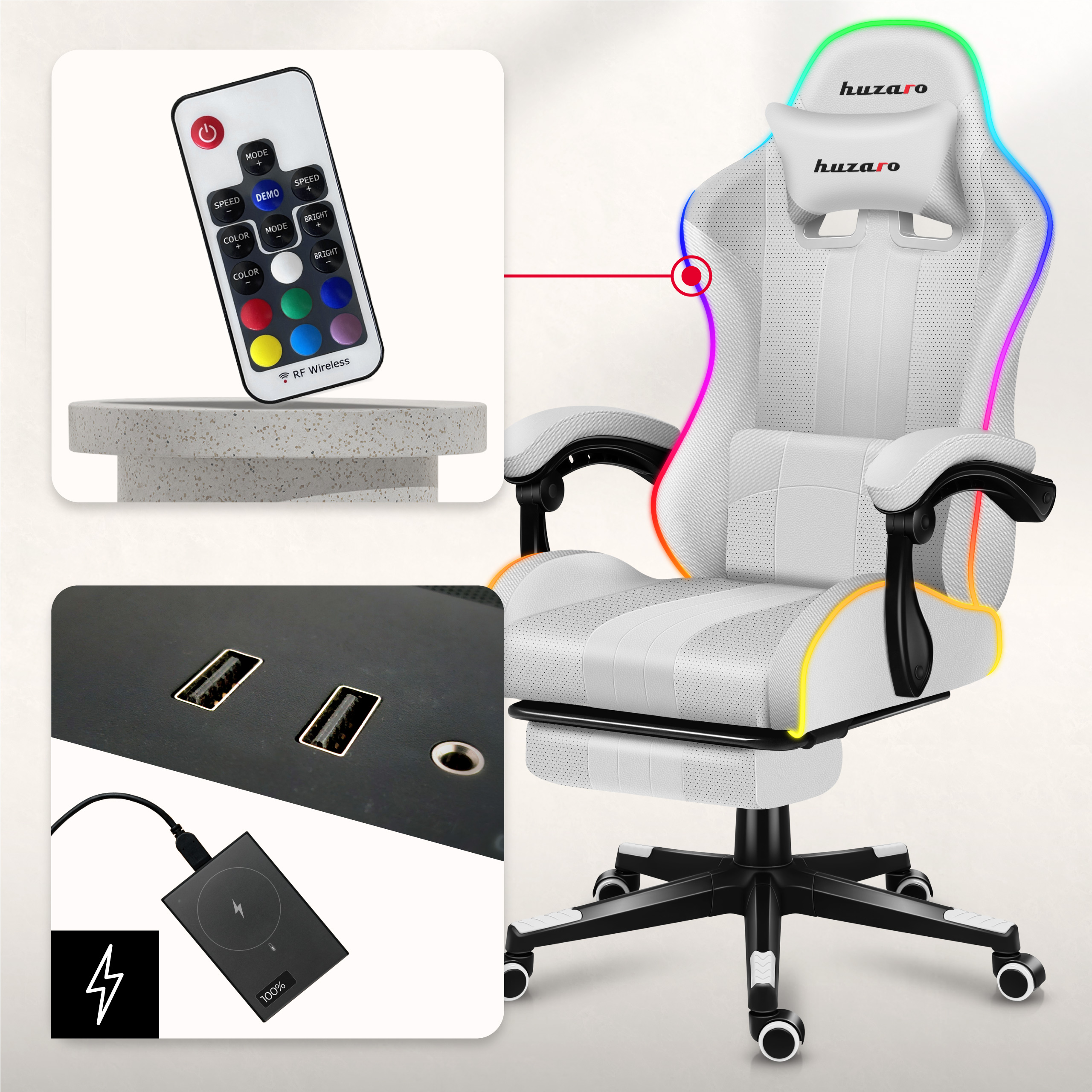 Oświetlenie RGB Fotela Force 4.7 RGB White