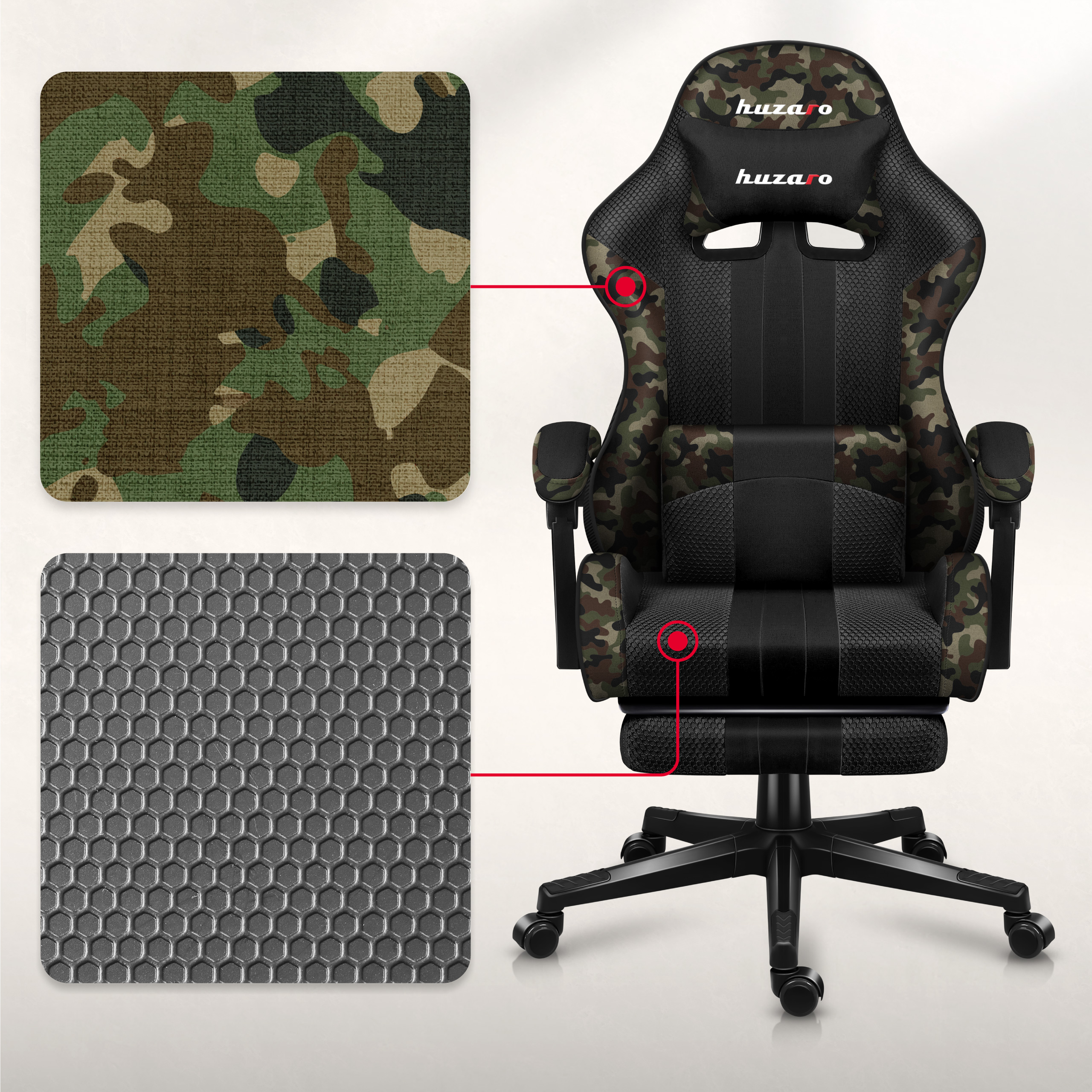 Poduszka mięśni karku do fotela Huzaro Force 4.7 Camo Mesh