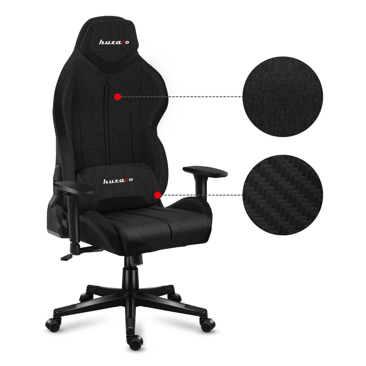 HUZARO FORCE 7.9 Black Mesh Gaming Chair