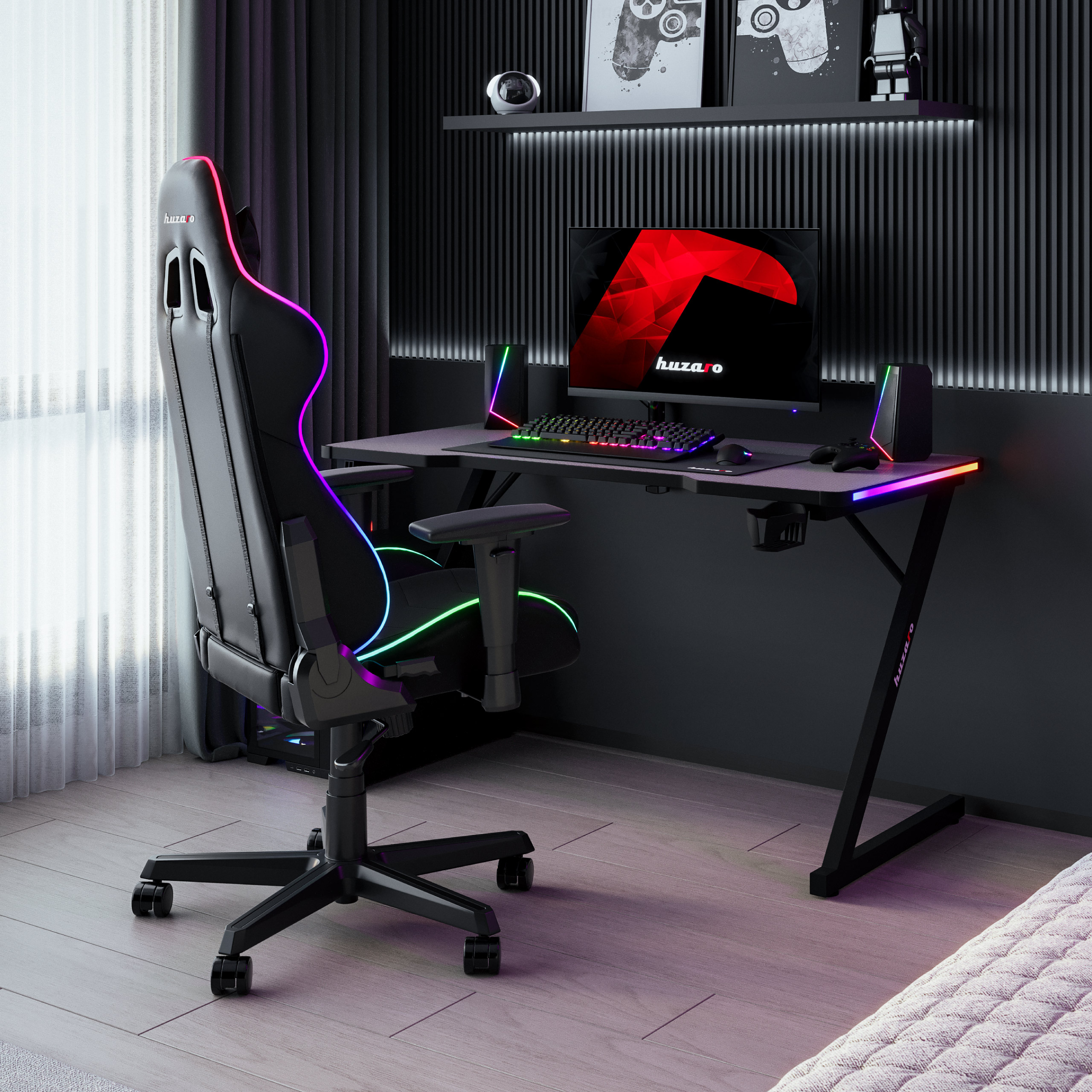 Biurko Hero 2.5 RGB z akcesoriami