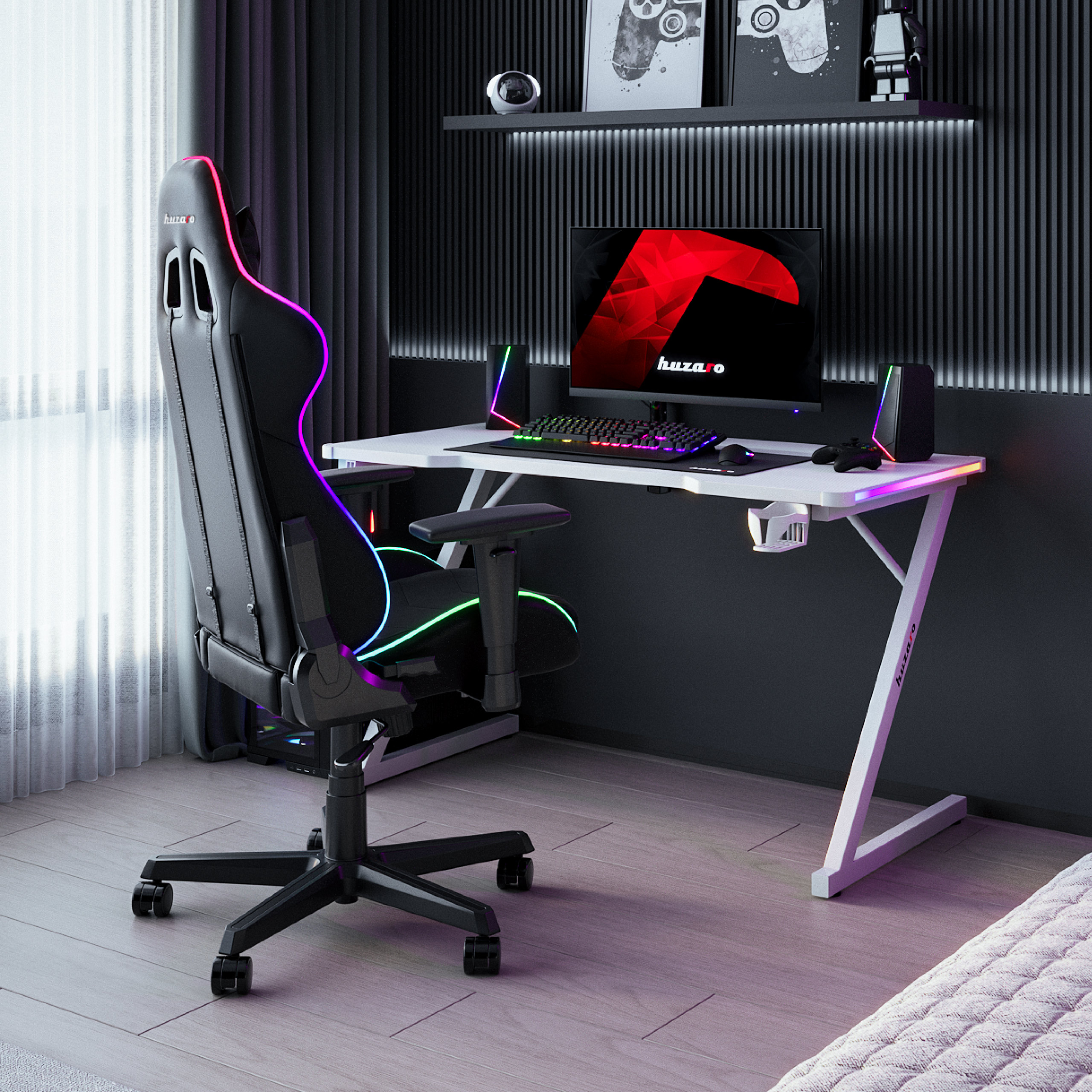 Biurko Hero 2.5 RGB z akcesoriami