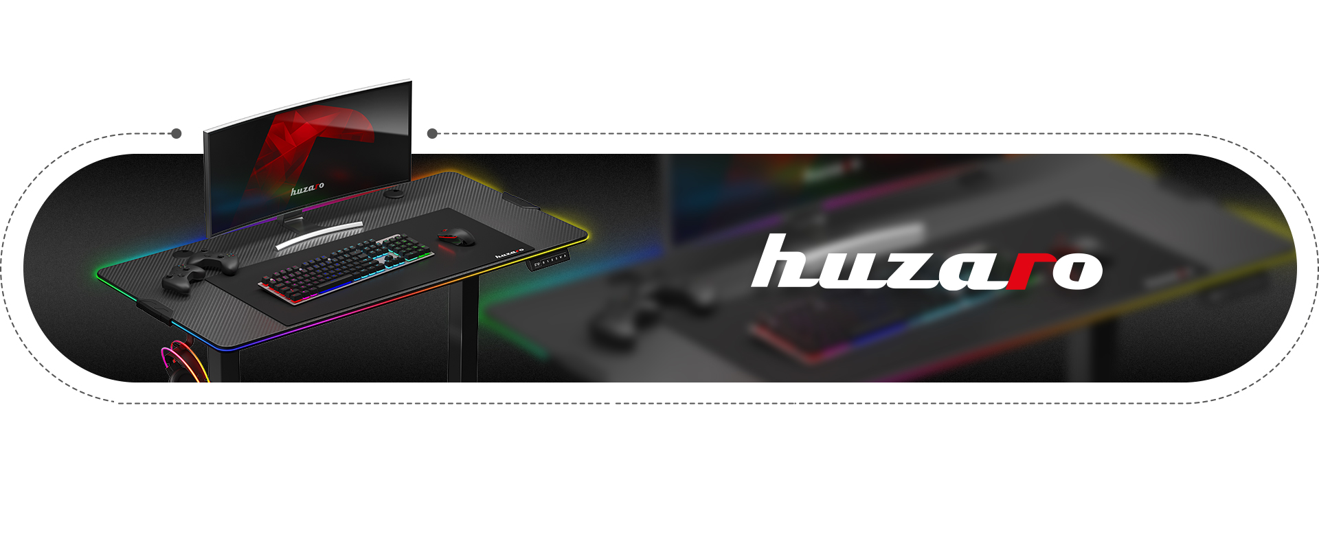 Banner biurka elektrycznego Huzaro Hero 8.2 RGB LED