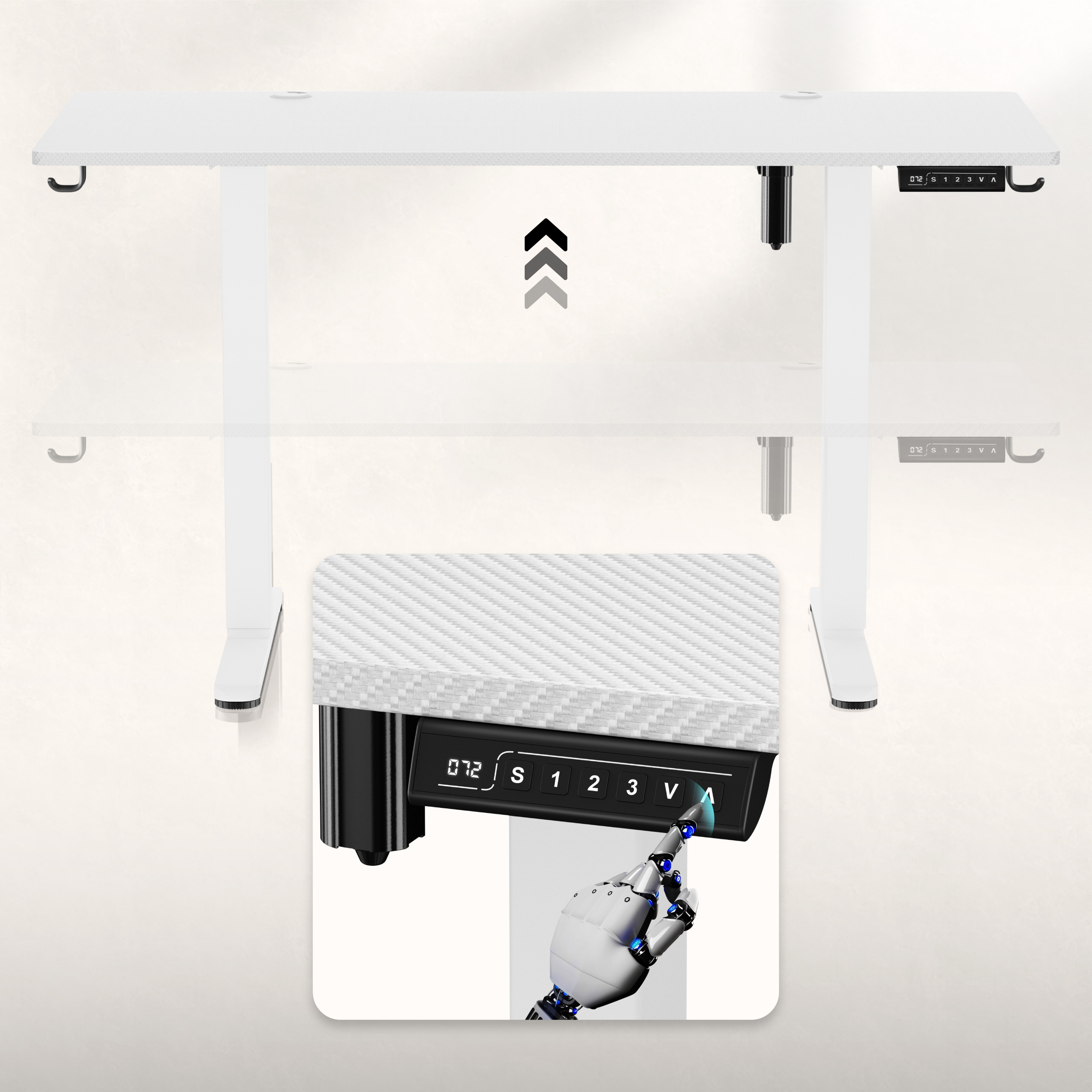 Biurko elektryczne Hero 8.2 White silnik