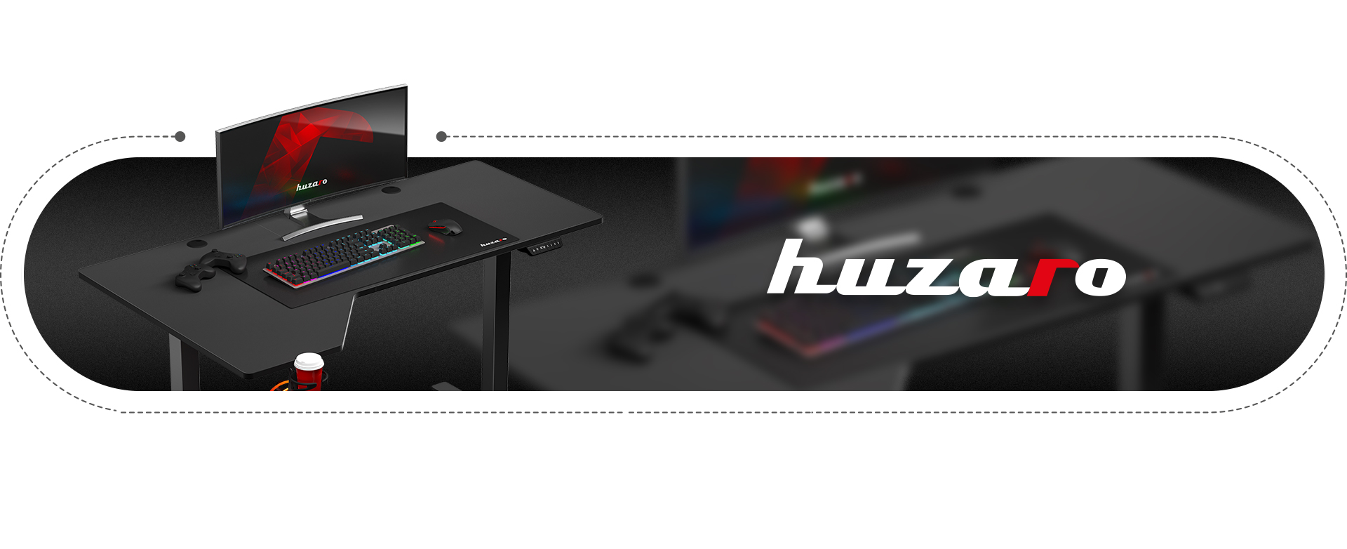 Banner biurka elektrycznego Huzaro Hero 9.1
