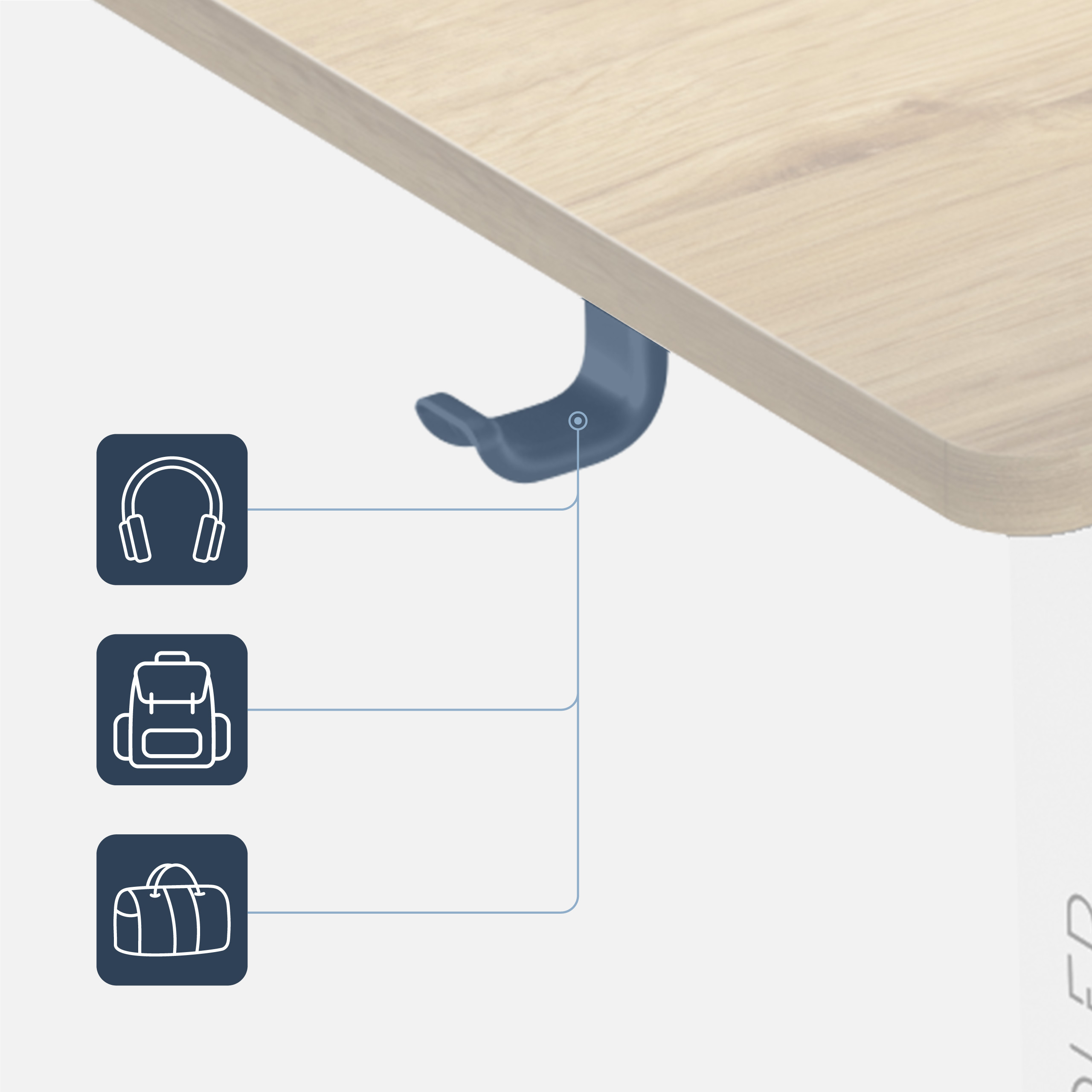 Uchwyty biurka elektrycznego Mark Adler Leader 7.0 Craft