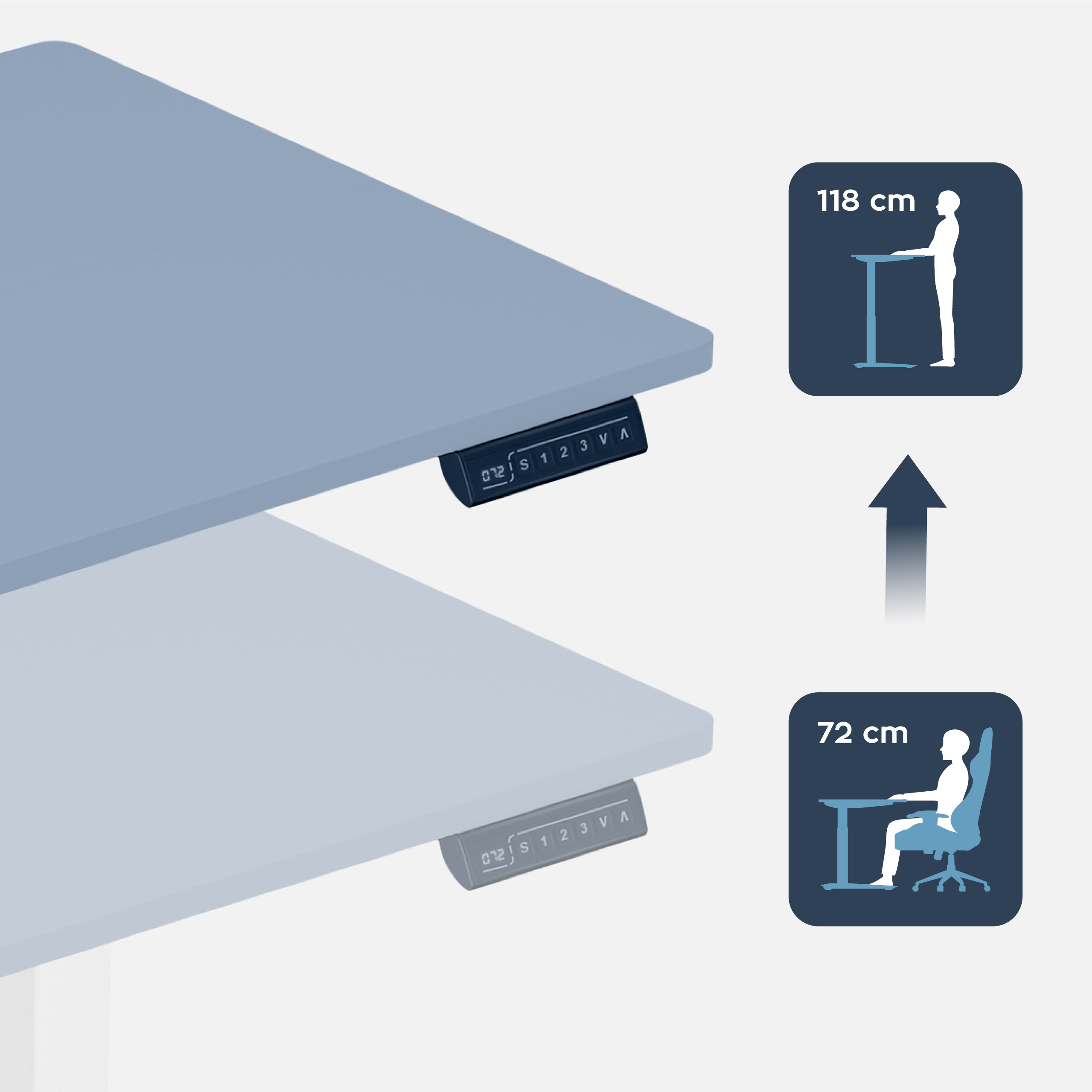 Regulacja wysokości biurka w Mark Adler Leader 7.0 White