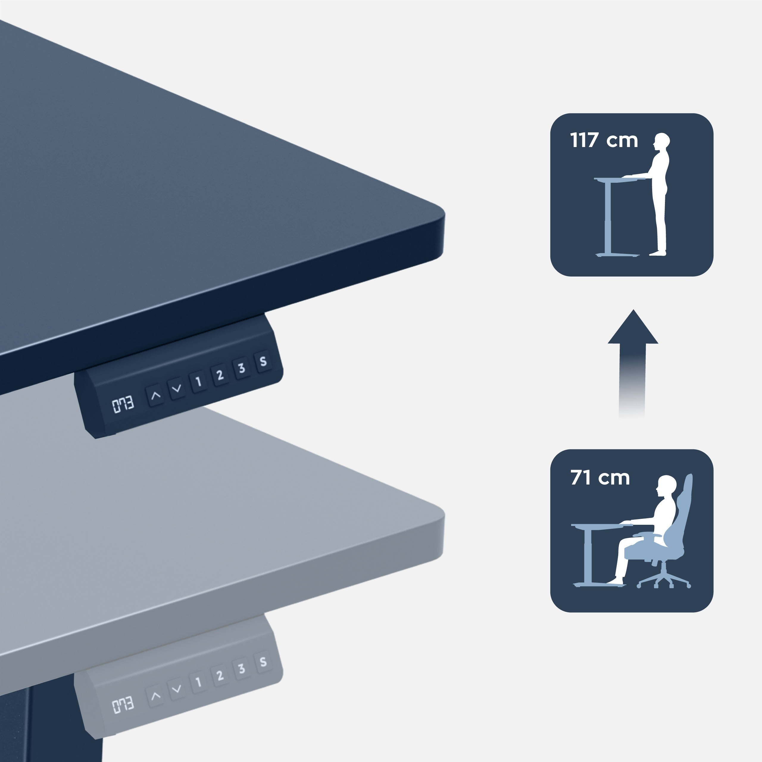 Biurko Leader 9.3 góra i dół