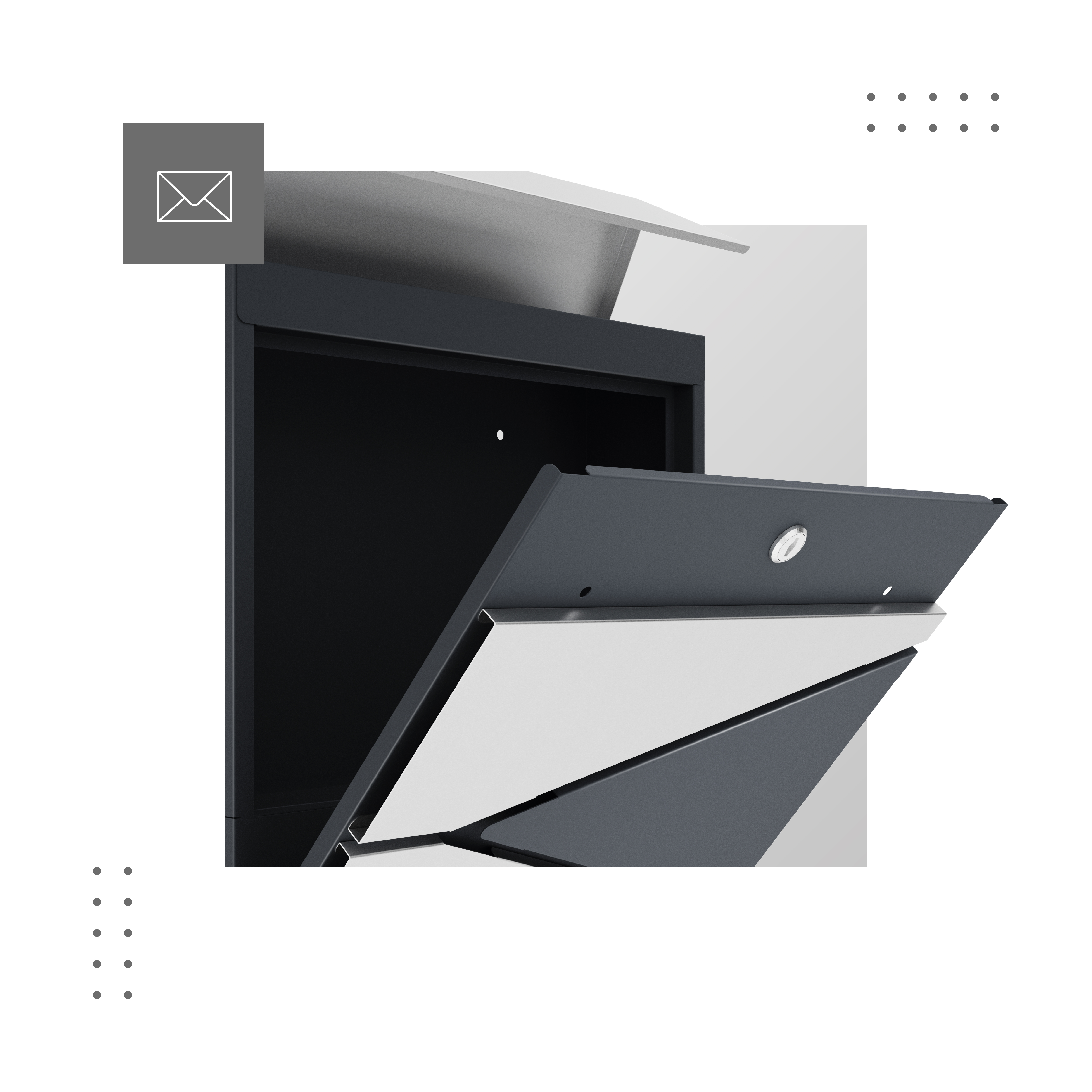 Mark Adler Post 4.0 minimalistinio stiliaus pašto dėžutė
