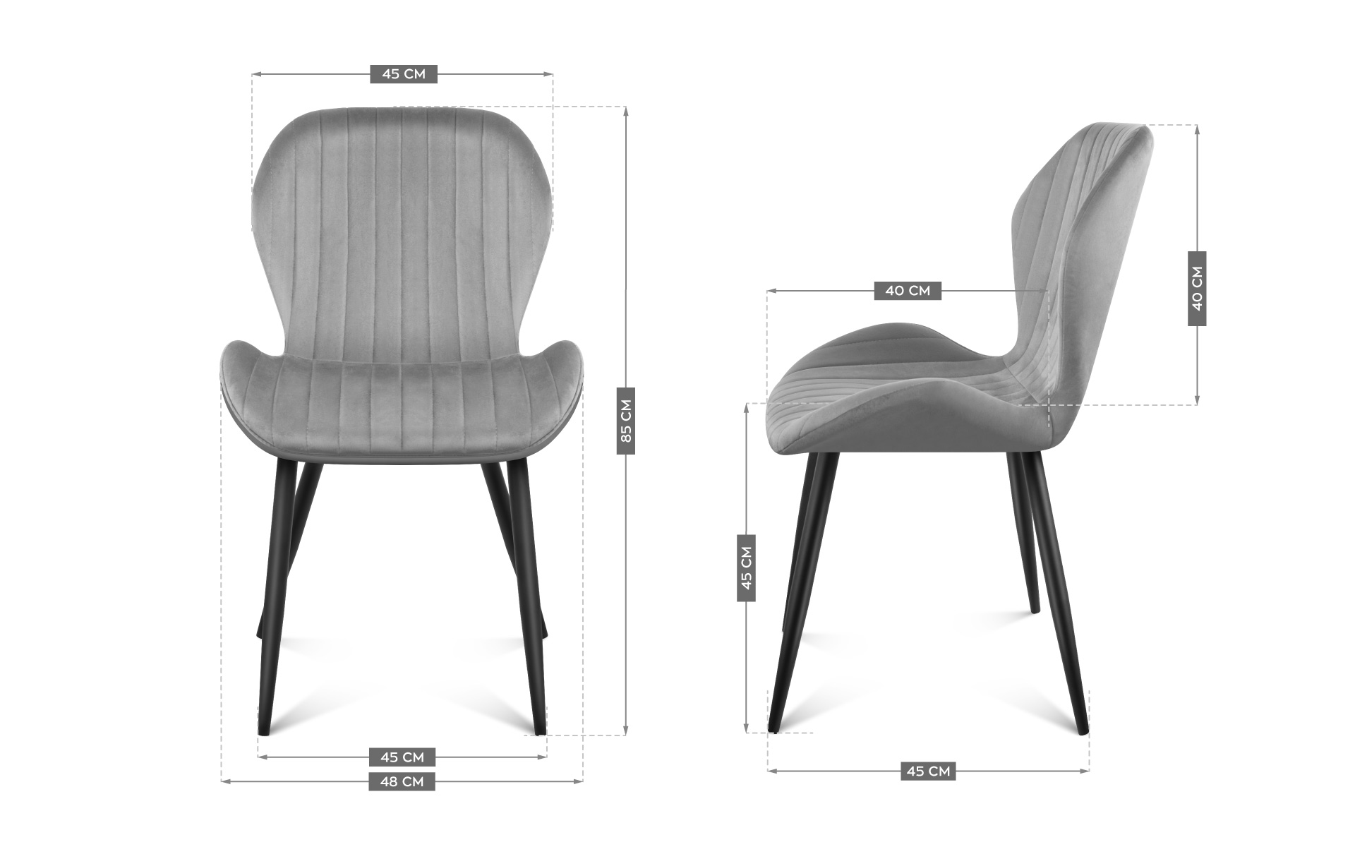 Wymiary fotela Mark Adler Prince 2.0 grey