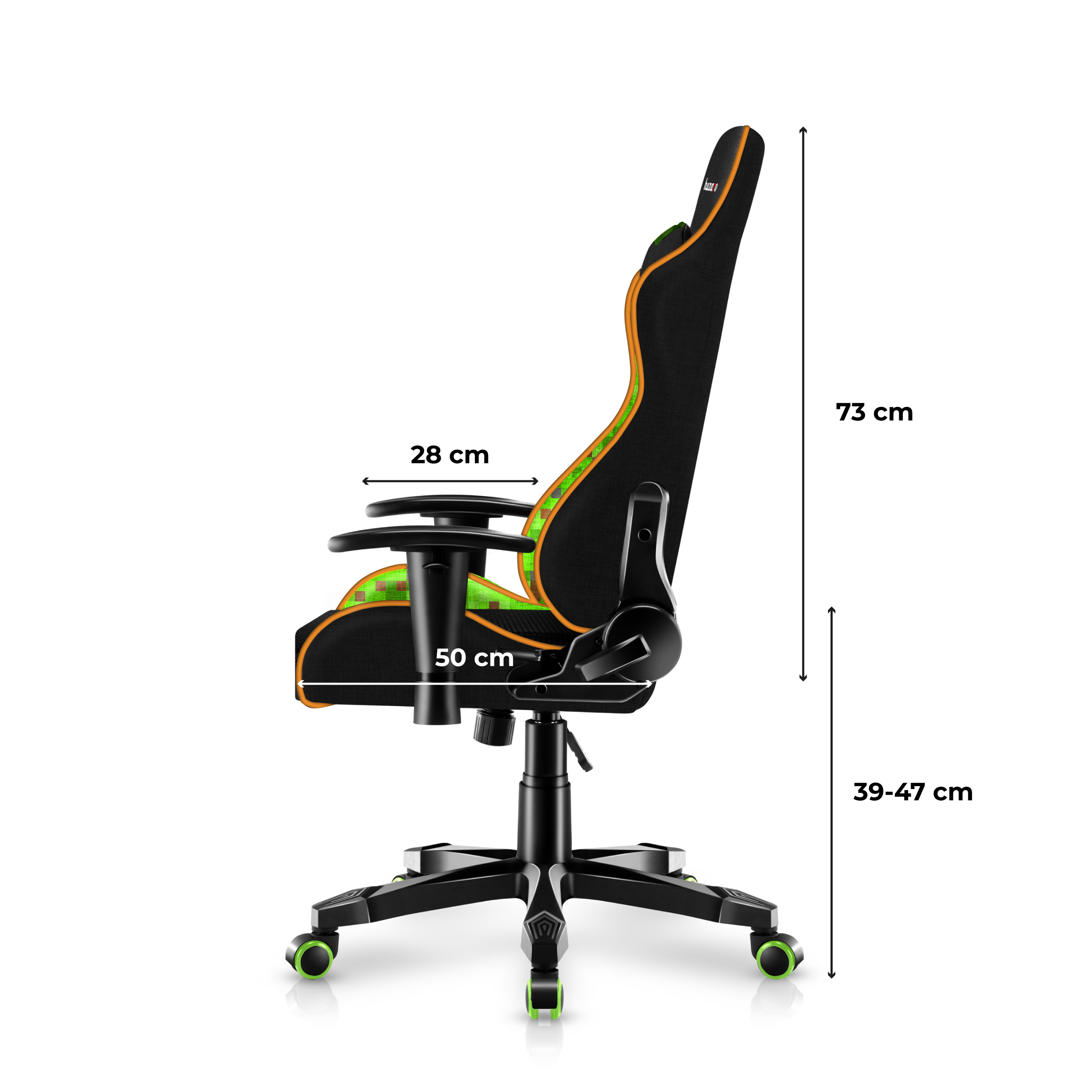 Wymiary fotela Ranger 6.0 Pixel