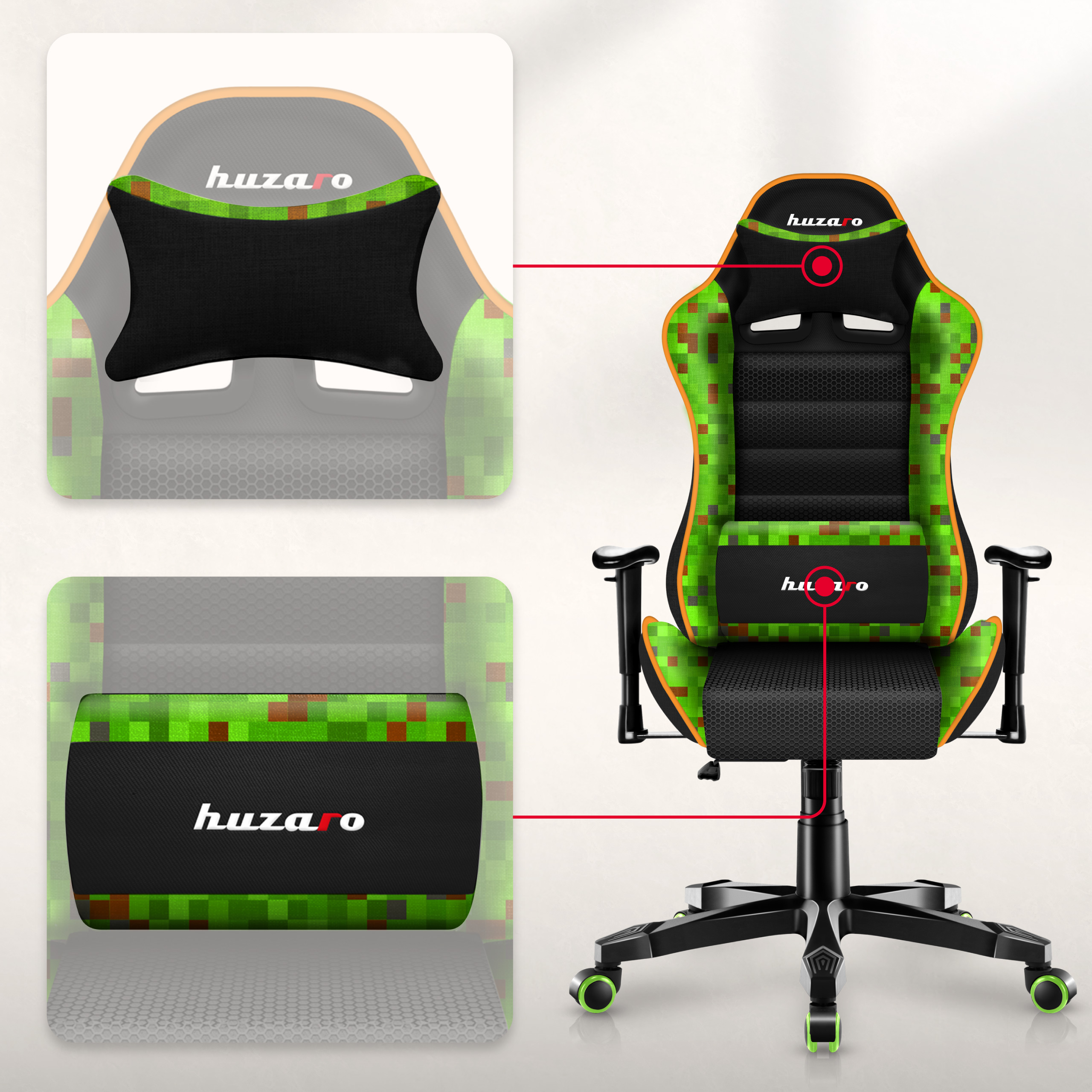 Poduszka pod kark fotela Huzaro Ranger 6.0 Pixel