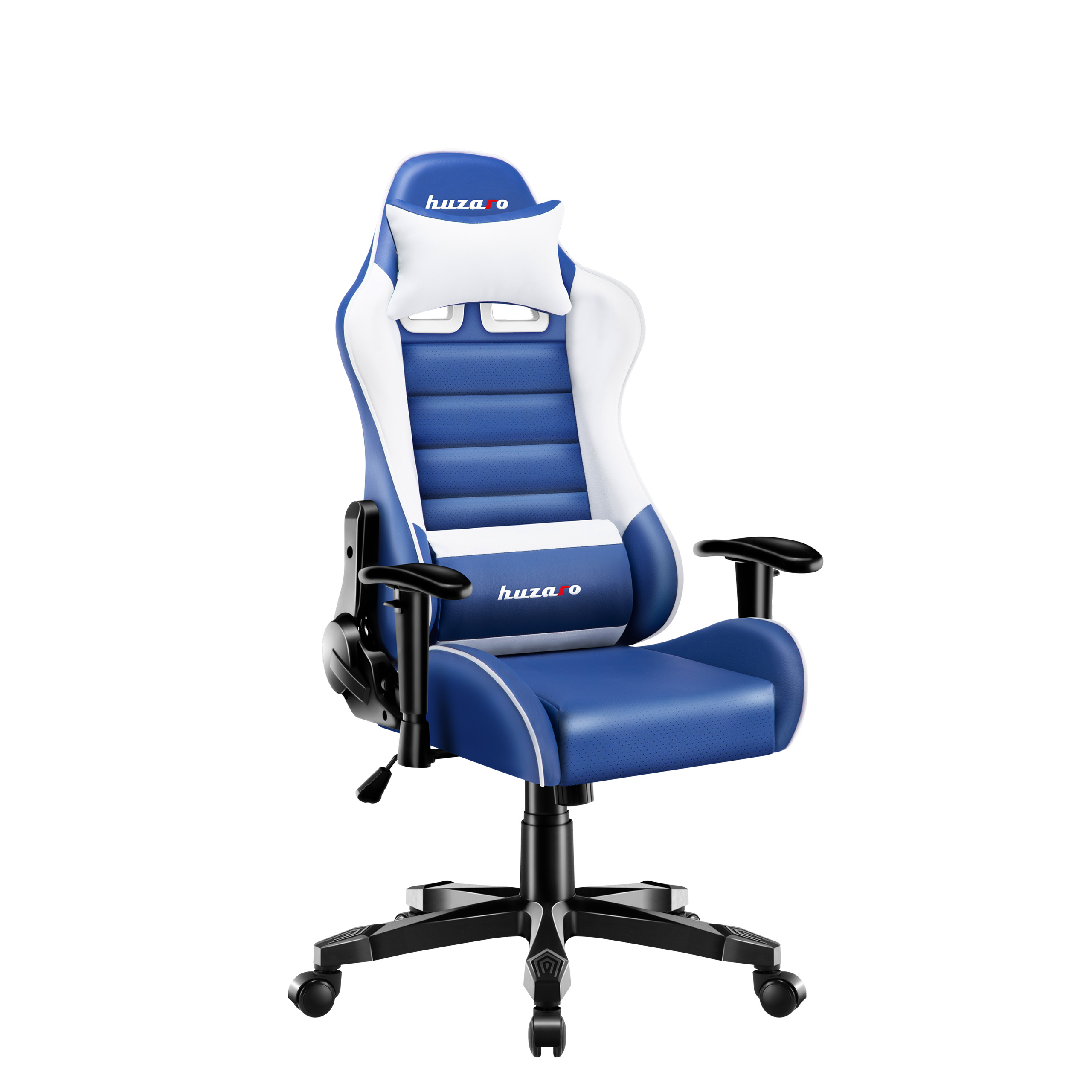 Prawy bok fotela dziecięcego Ranger 6.0 Blue z poduszkami