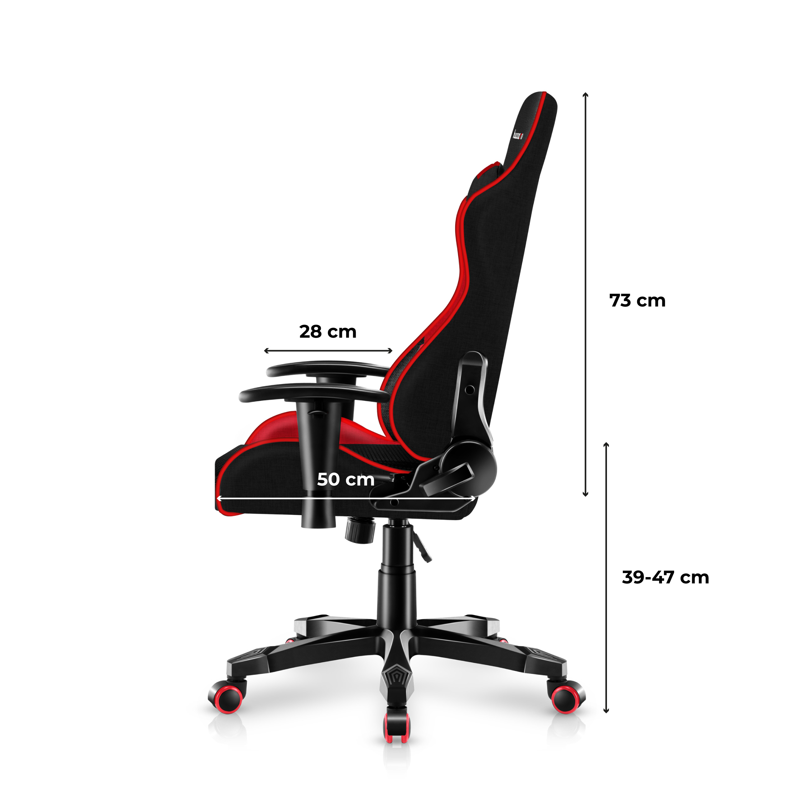 Wymiary fotela Ranger 6.0 Red