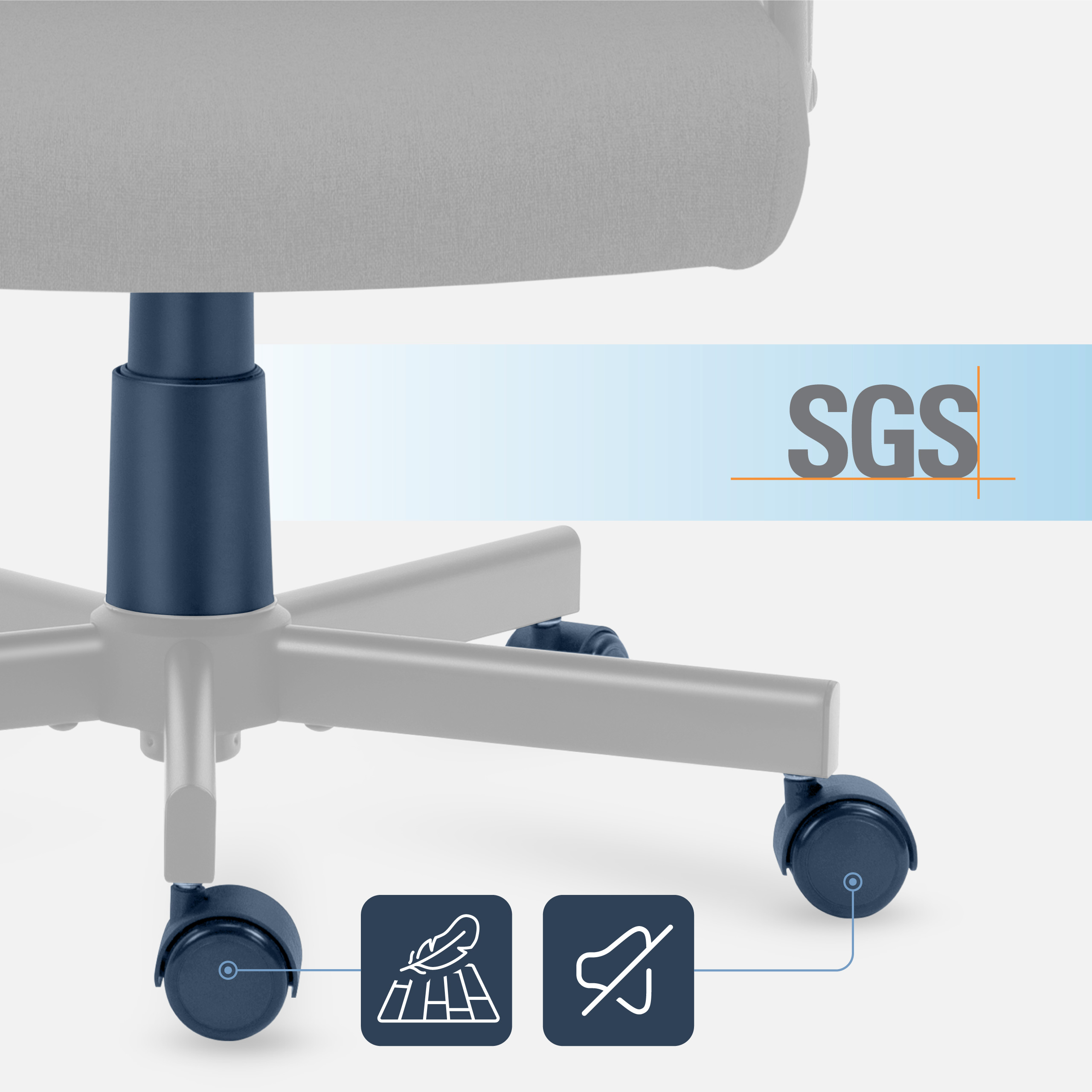 Koła w fotelu Boss 2.5 Black