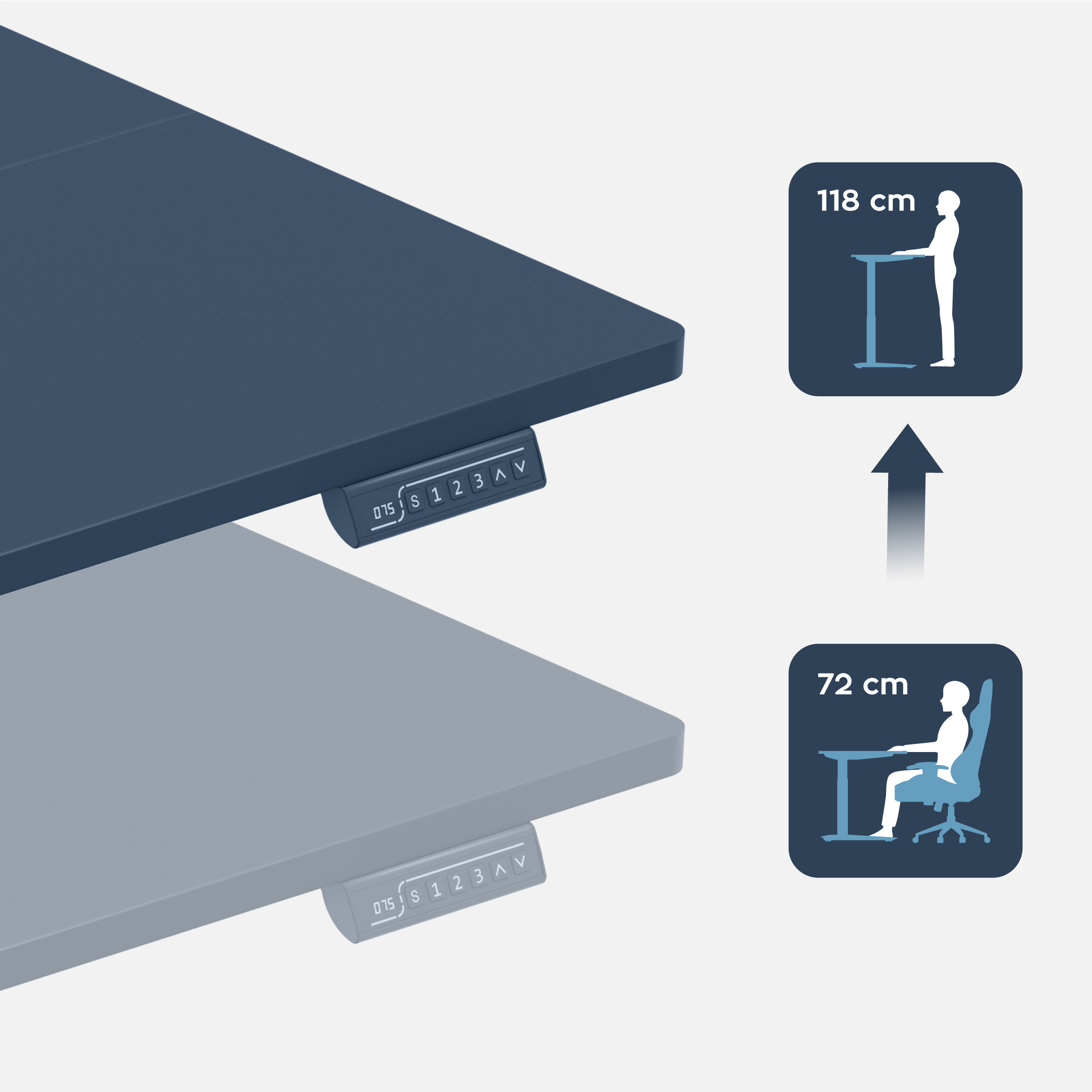 Leader 7.6 dwa poziomy wysokości blatu