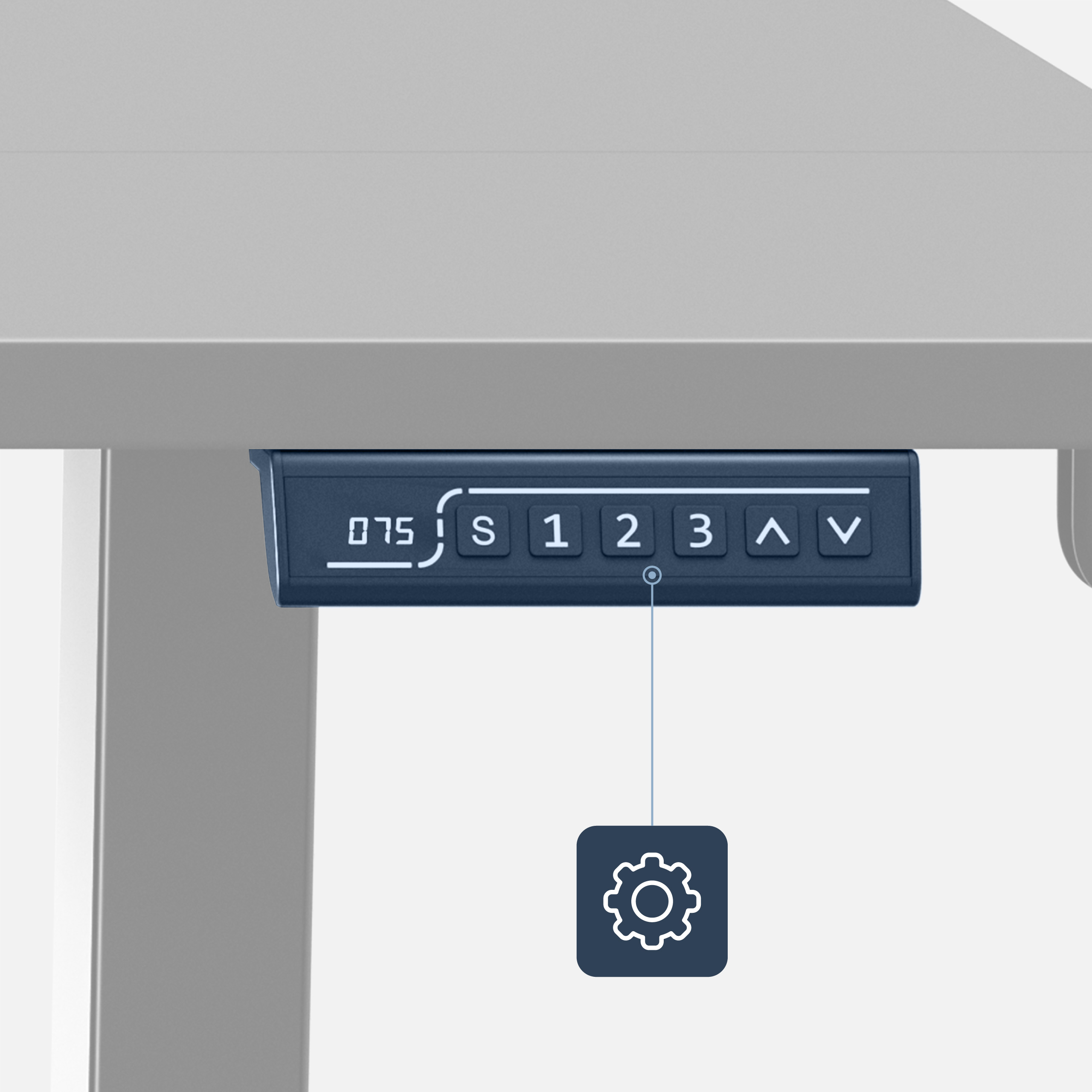 Biurko Leader 7.6 panel sterowania