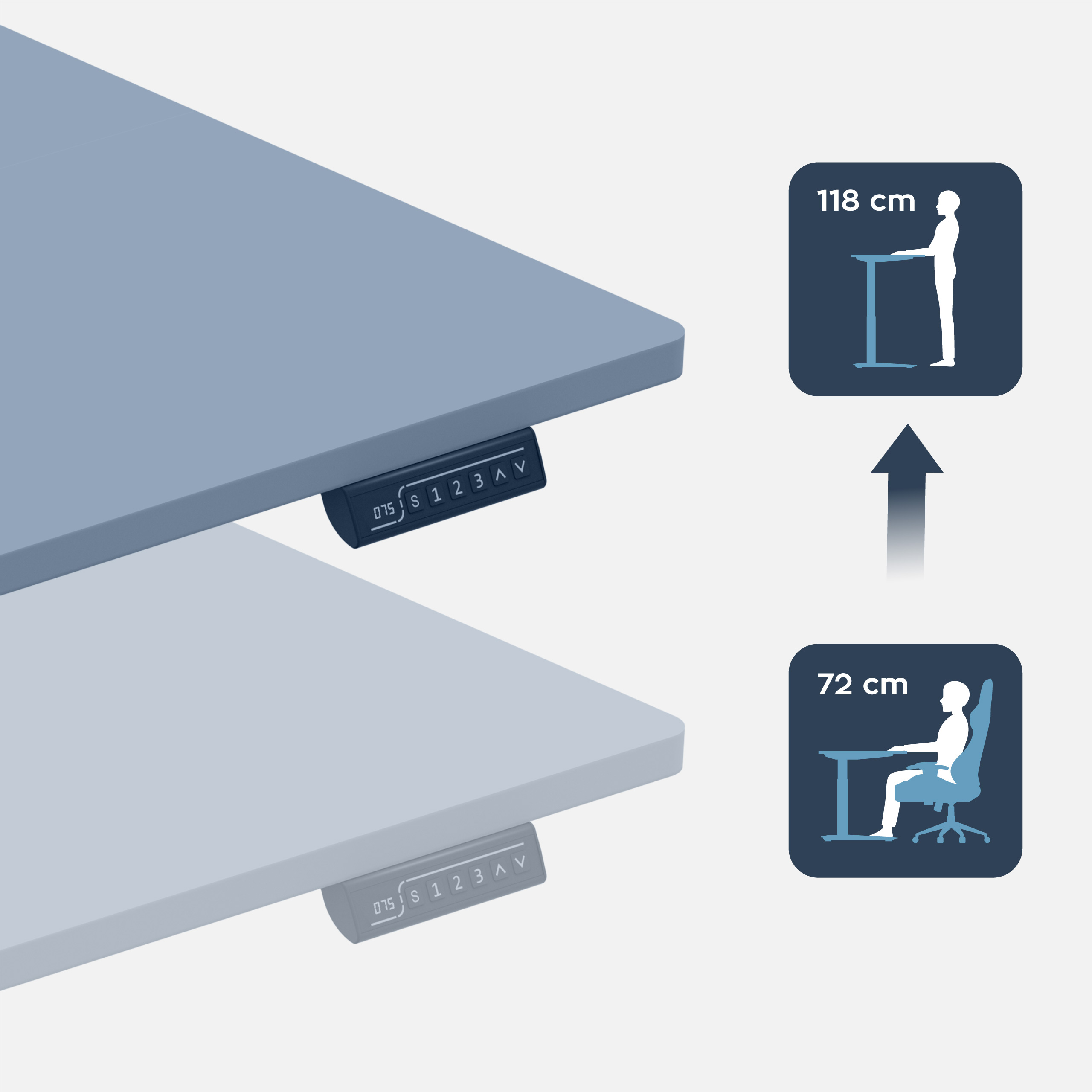 Leader 7.6 dwa poziomy wysokości blatu