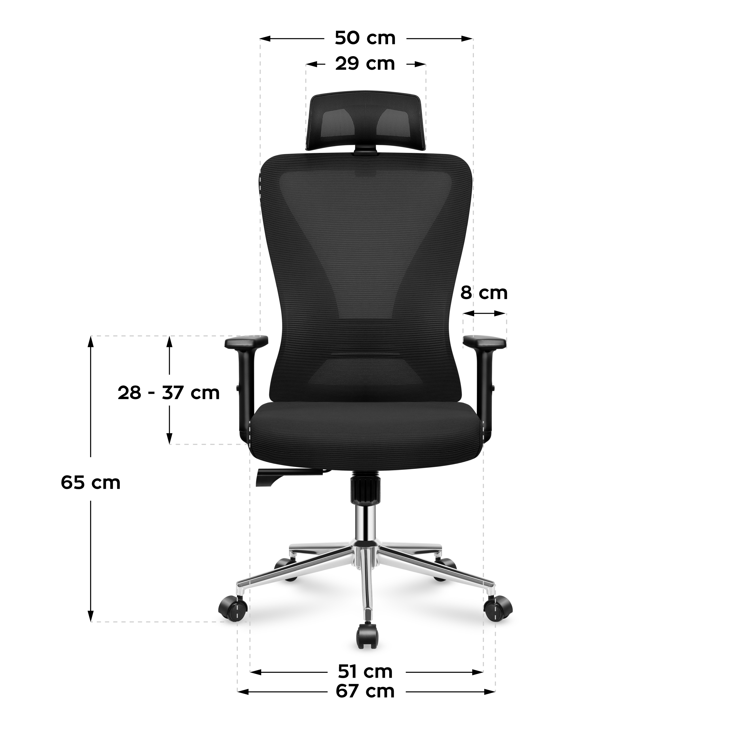 Wymiary fotela Mark Adler Manager 3.5 Black