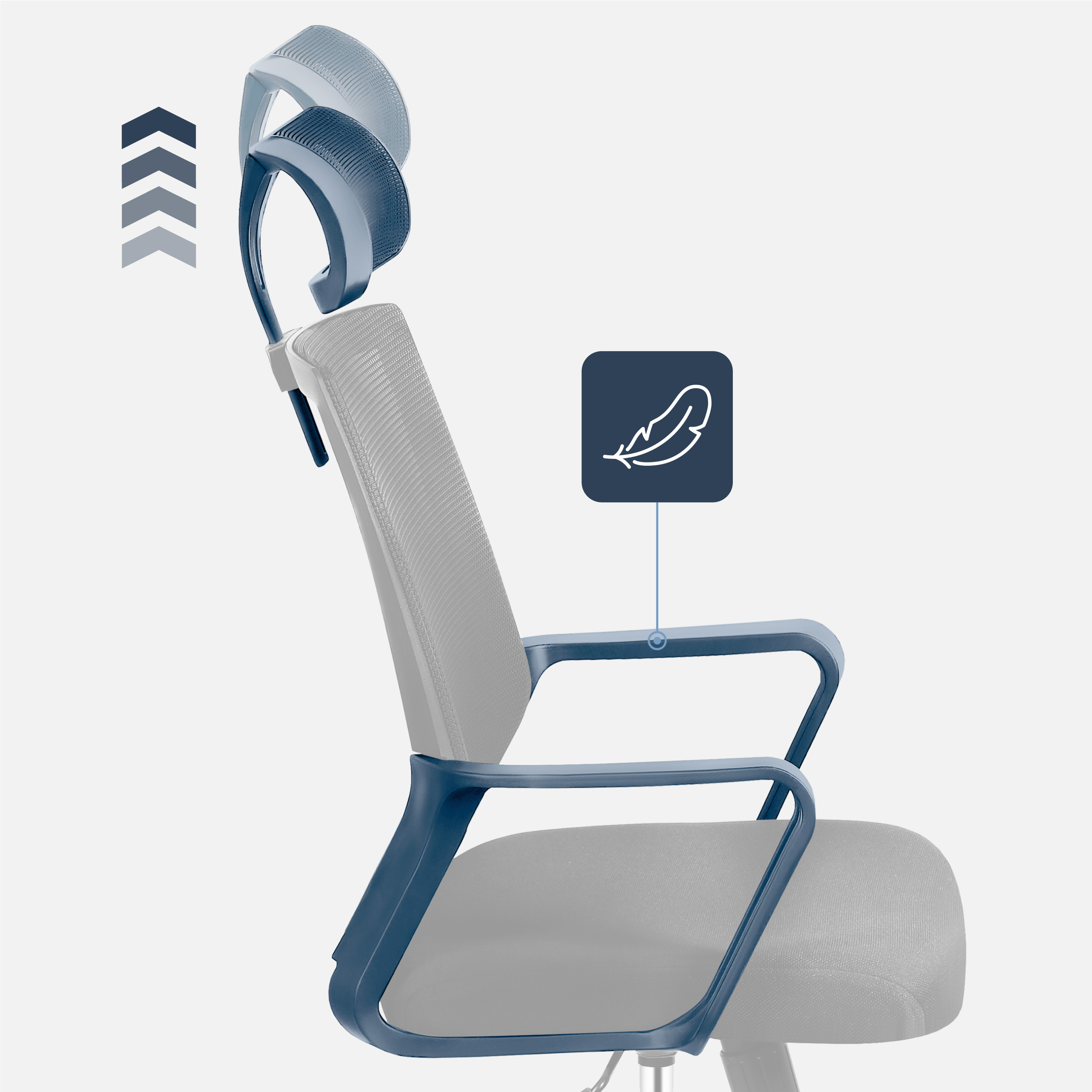 Mechanizm regulacji zagłówka w fotelu biurowy Mark Adler Manager 2.1