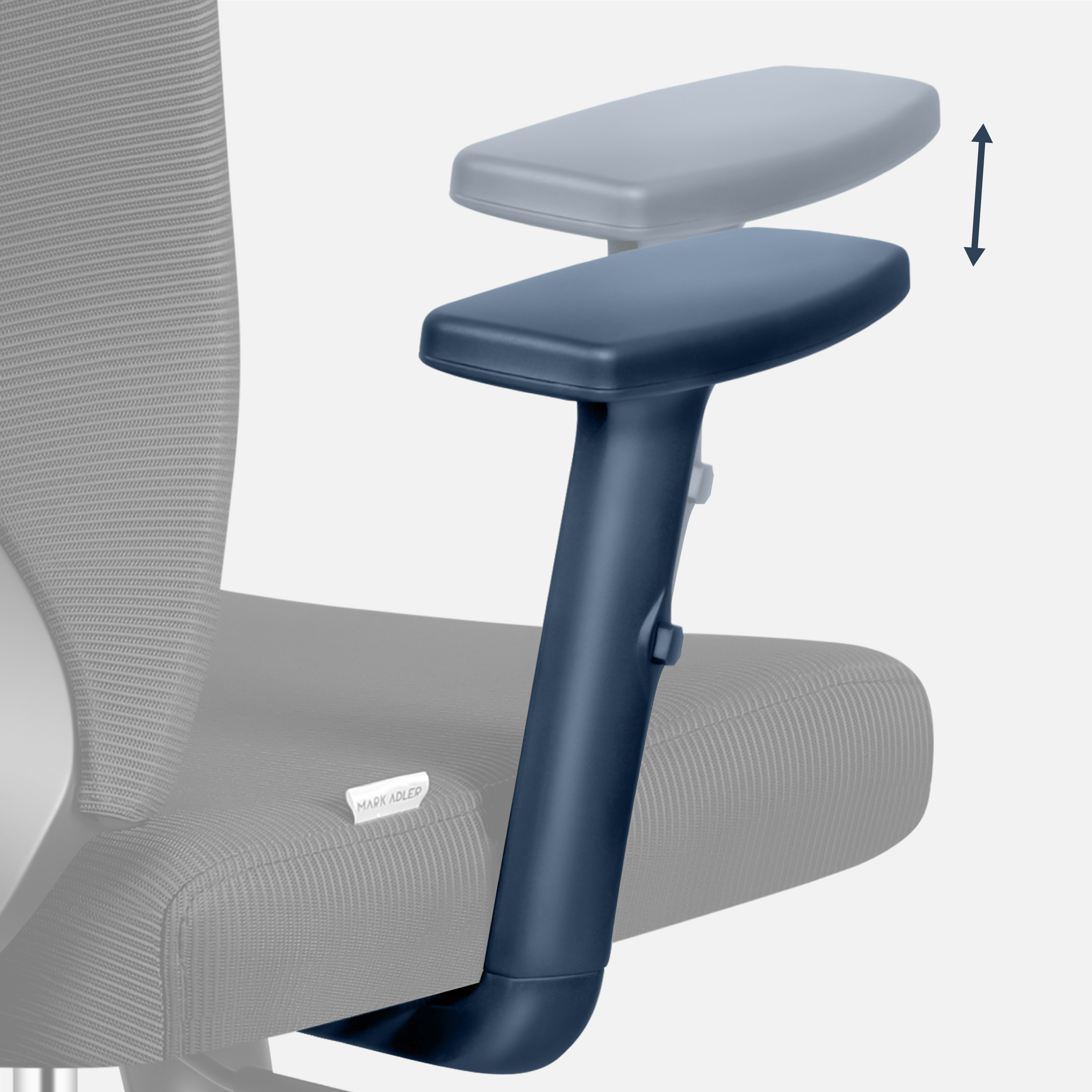 Prawy podłokietnik w fotelu biurowym Manager 3.5 Black